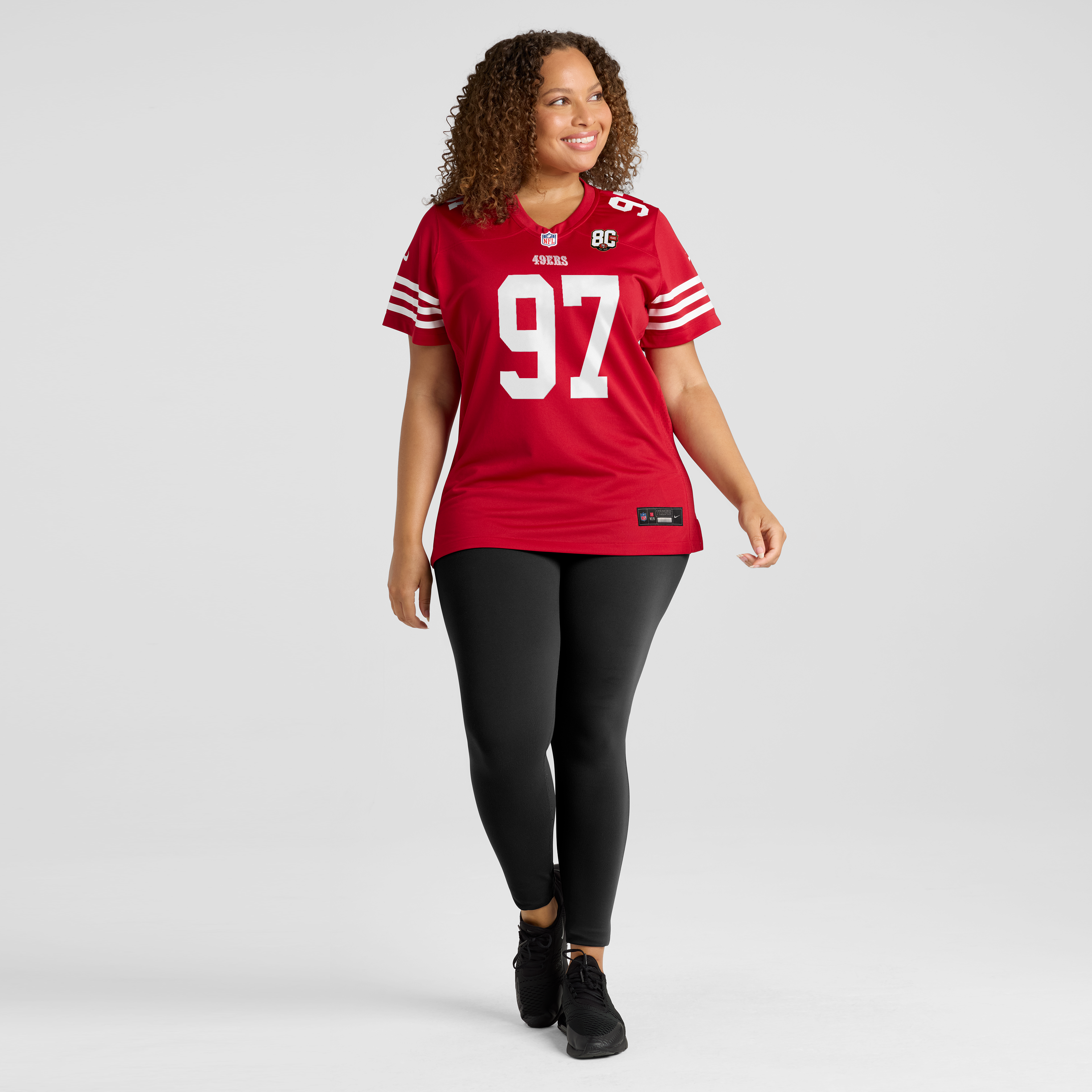 Nick Bosa San Francisco 49ers Women's 80th Anniversary Game Jersey - Scarlet - Image 7