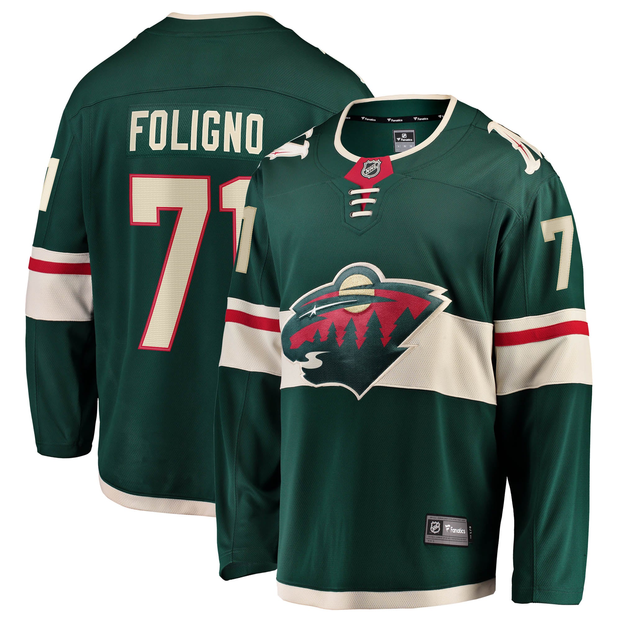 Nick Foligno Minnesota Wild Home Breakaway Jersey - Green