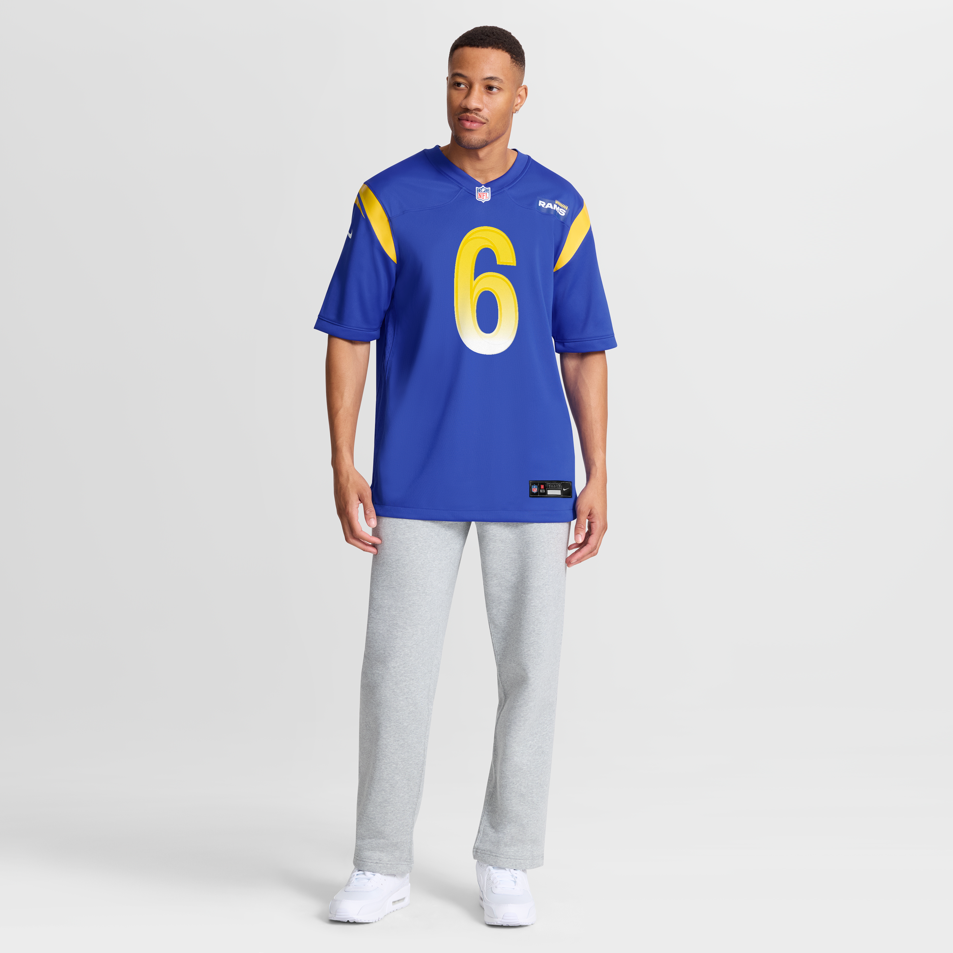 Nick Hampton Los Angeles Rams Team Game Jersey - Royal - Image 8