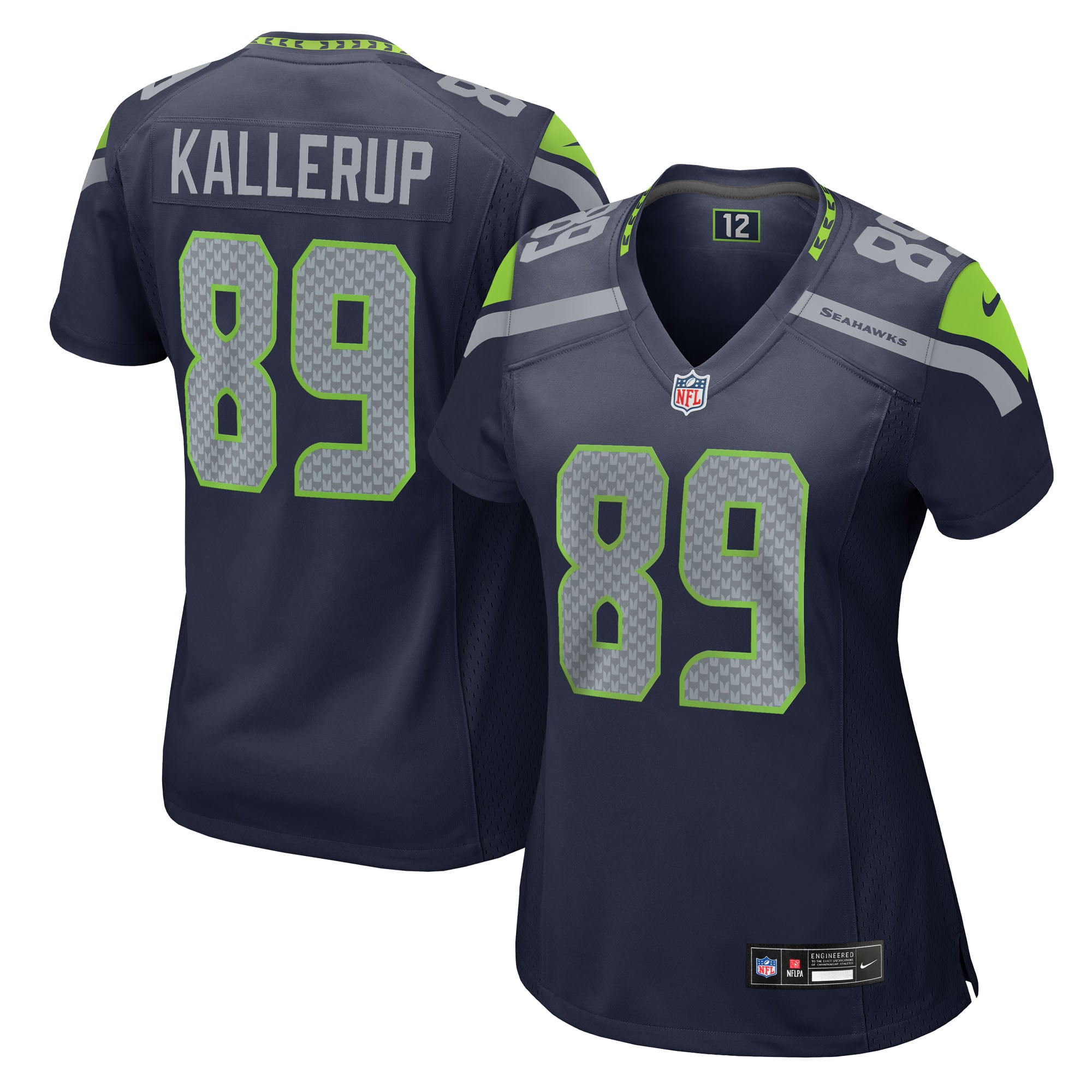 Nick Kallerup Seattle Seahawks Women's Team Game Jersey - College Navy - Image 2