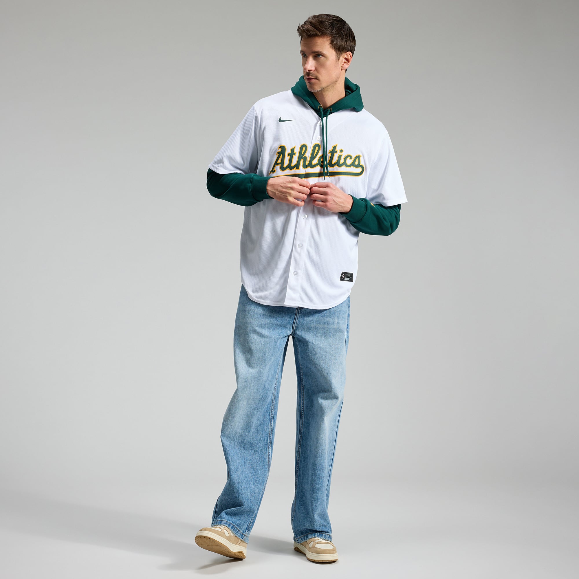 Nick Kurtz Athletics Home Player Jersey - White - Image 7