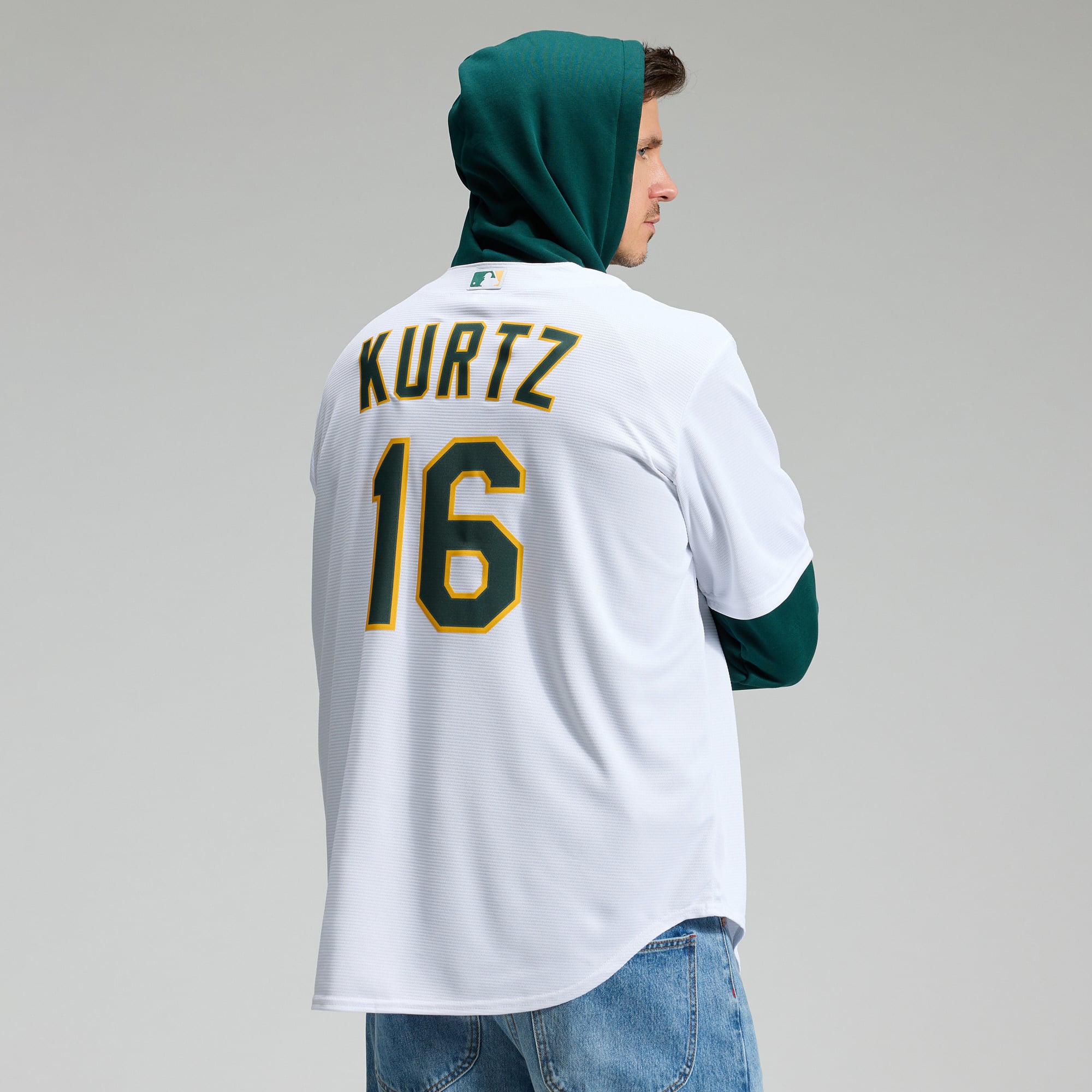 Nick Kurtz Athletics Home Player Jersey - White - Image 6