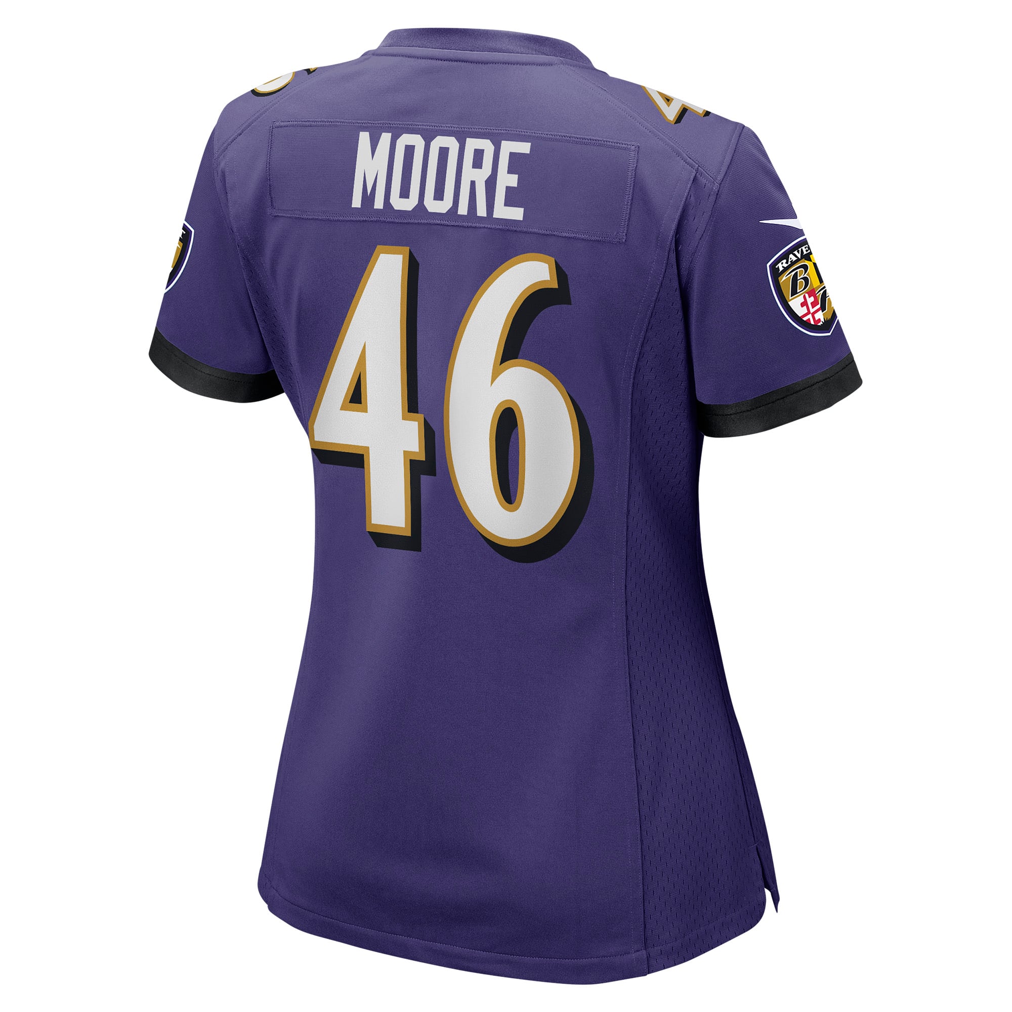 Nick Moore Baltimore Ravens Women's Game Player Jersey - Purple - Image 4