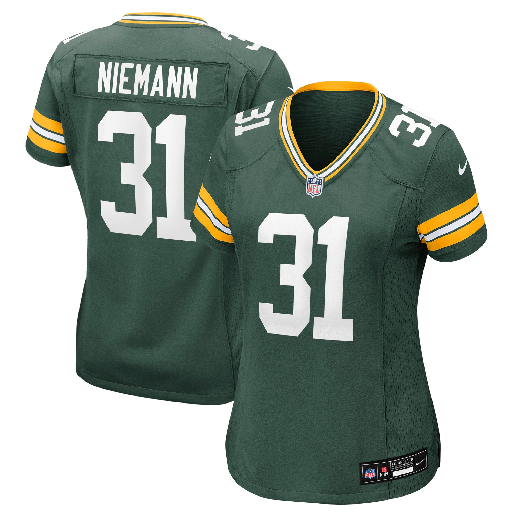 Nick Niemann Green Bay Packers Women's Team Game Jersey - Green - Image 2
