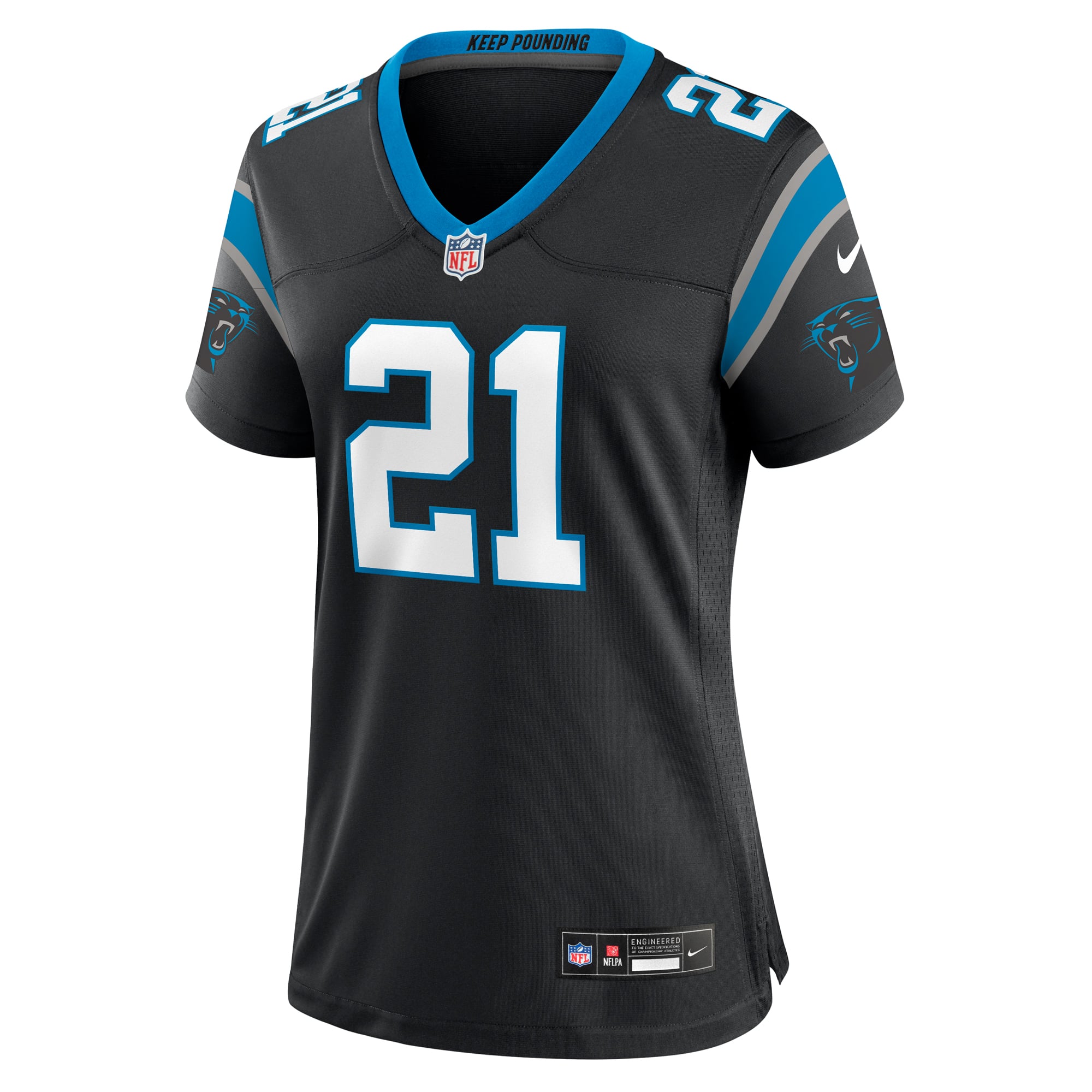 Nick Scott Carolina Panthers Women's Game Jersey - Black - Image 3