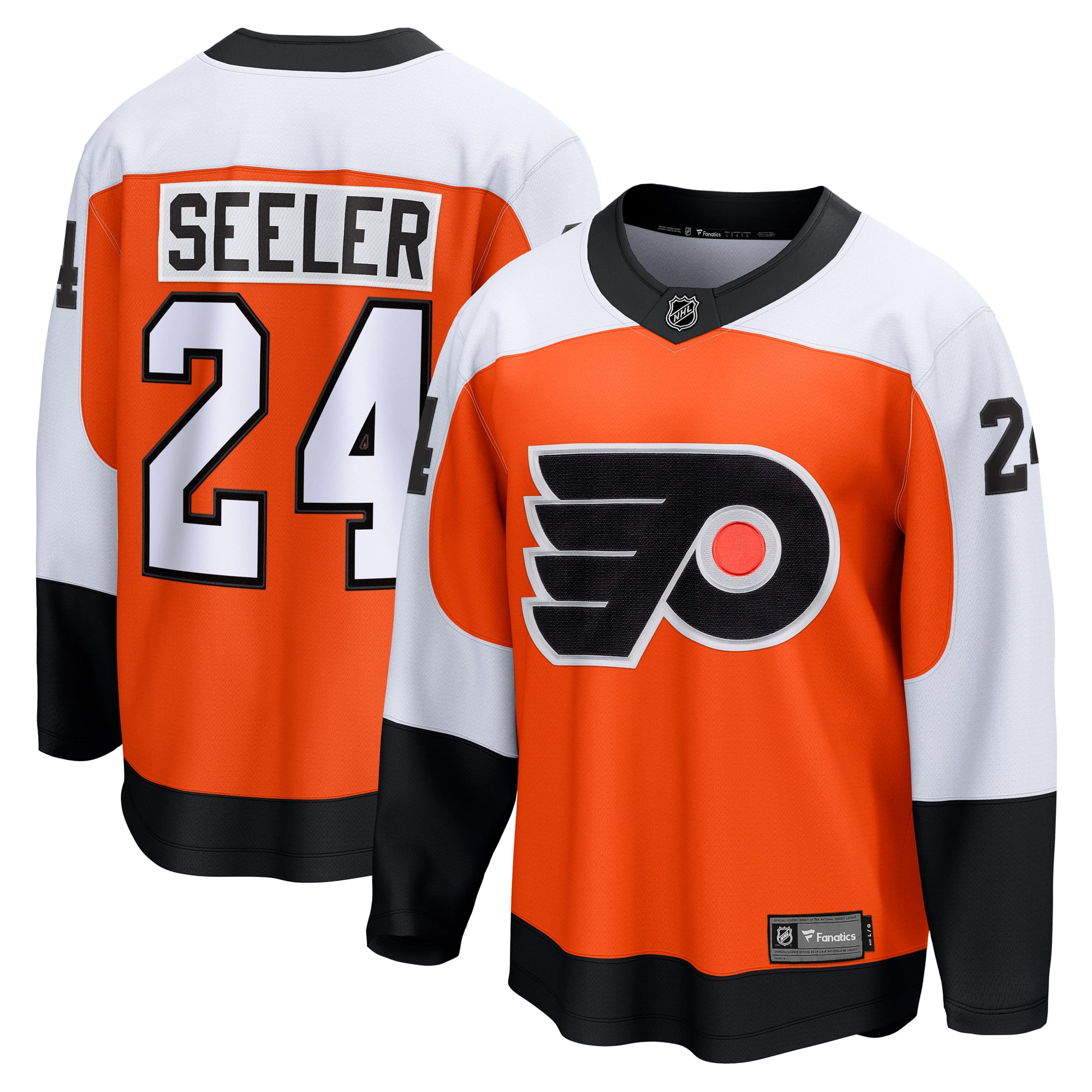 Nick Seeler Philadelphia Flyers Home Breakaway Jersey - Orange - Image 2