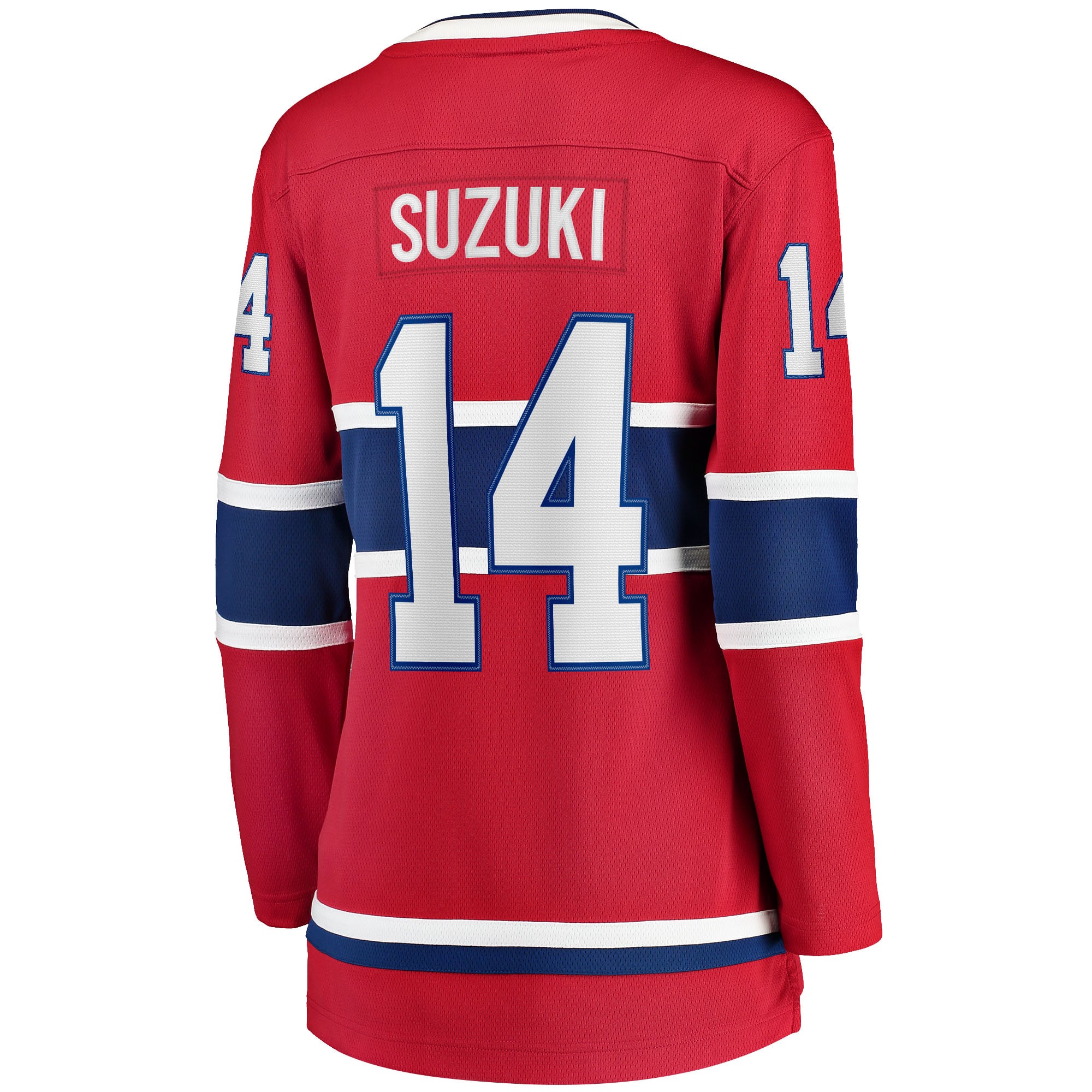Nick Suzuki Montreal Canadiens Women's Home Captain Patch Breakaway Player Jersey - Red - Image 4
