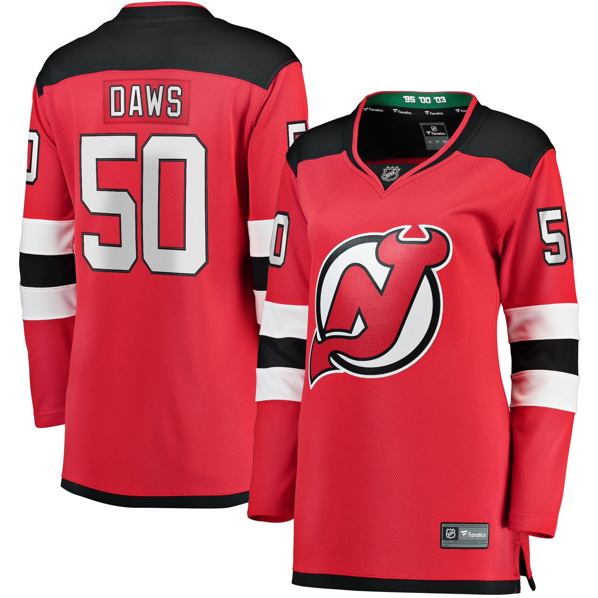Nico Daws New Jersey Devils Women's Home Breakaway Player Jersey - Red