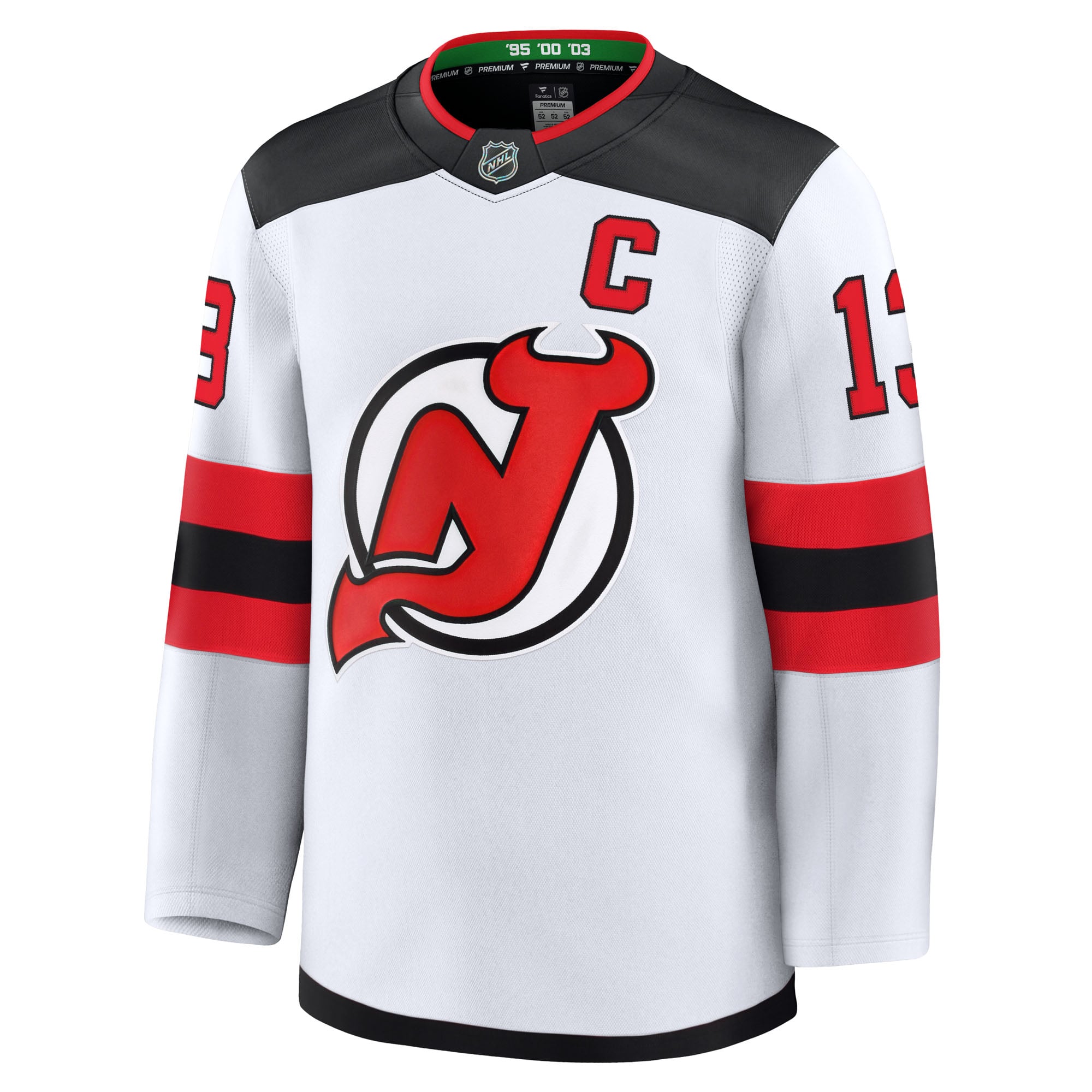 Nico Hischier New Jersey Devils Home Premium Jersey - White - Image 3