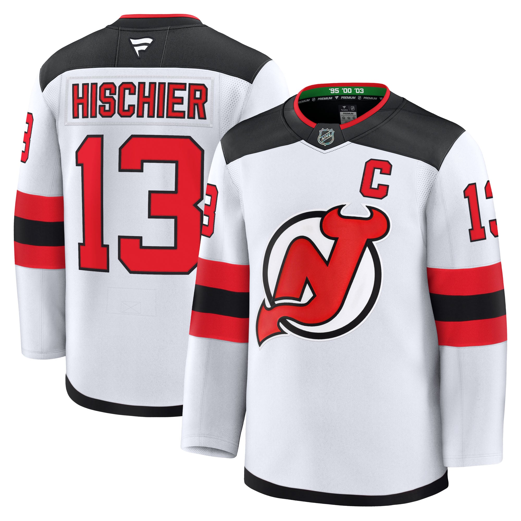 Nico Hischier New Jersey Devils Home Premium Jersey - White
