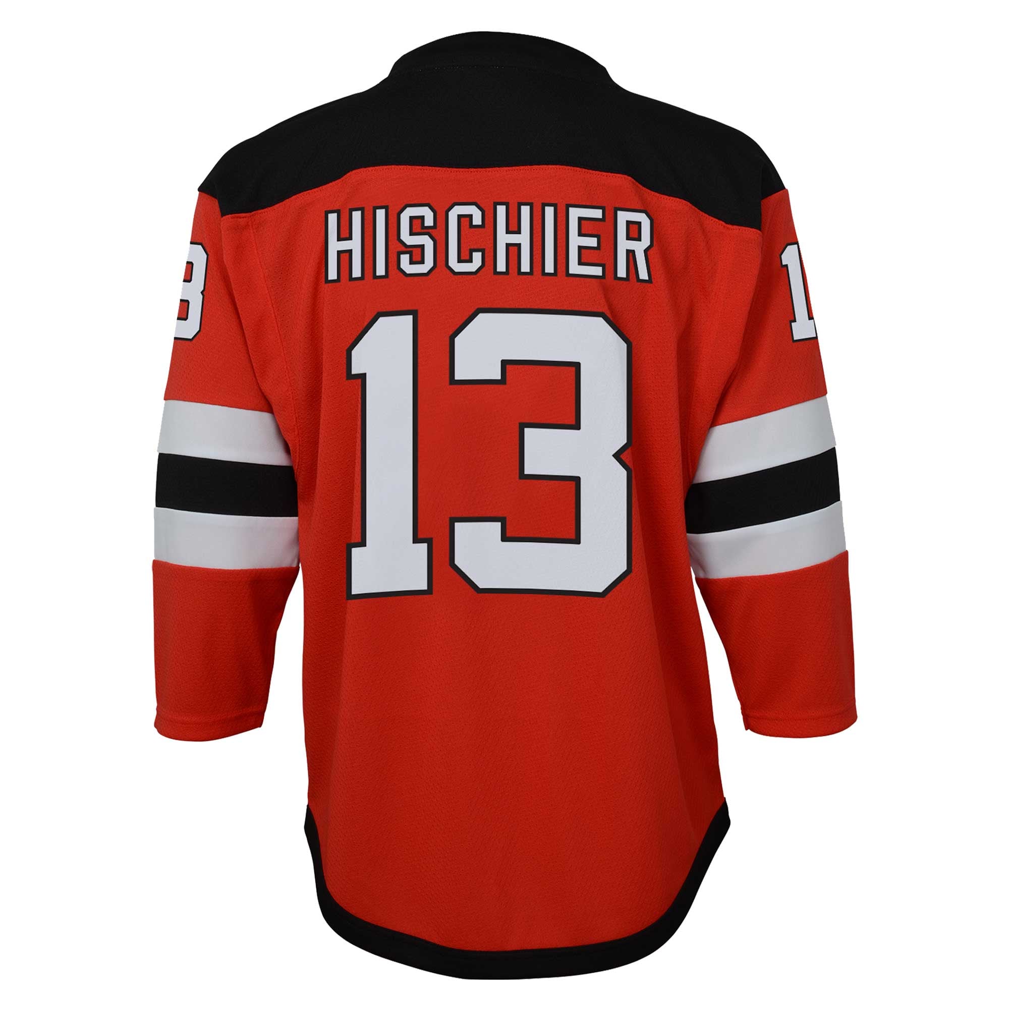 Nico Hischier New Jersey Devils Youth Captain Patch Home Player Jersey - Red - Image 4
