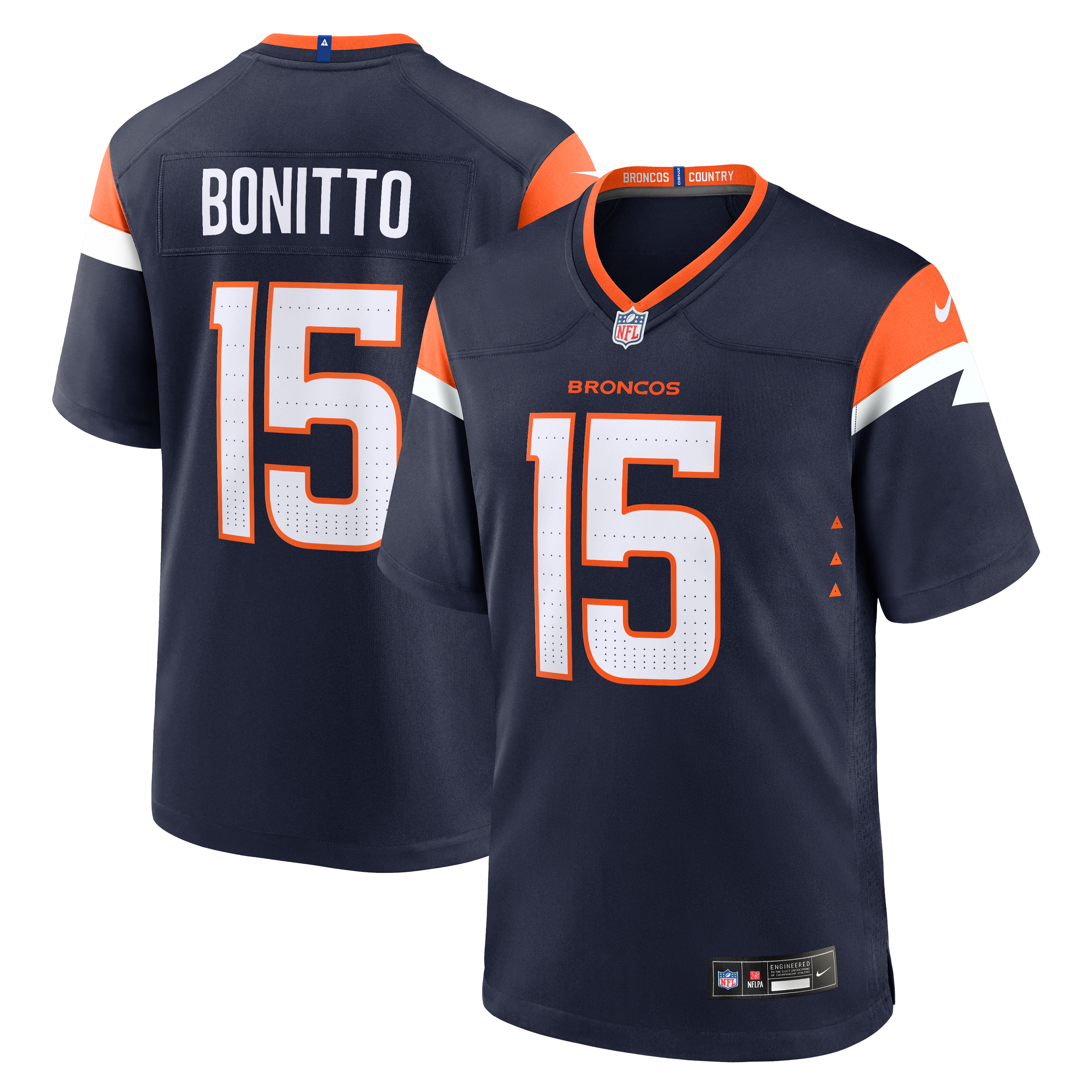 Nik Bonitto Denver Broncos Alternate Game Jersey - Navy - Navy - Image 2
