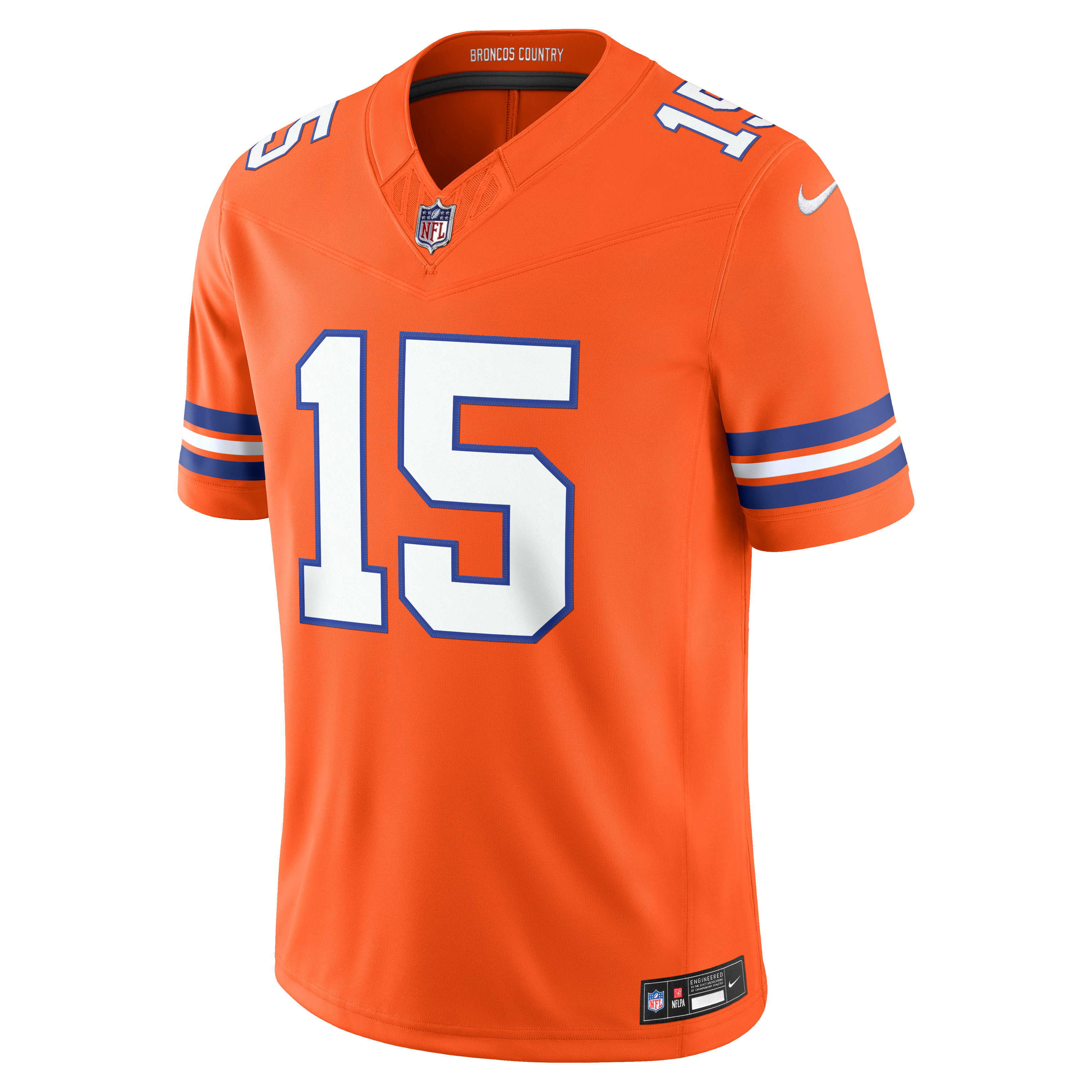 Nik Bonitto Denver Broncos Alternate Mile High Collection 1977 Throwback Vapor F.U.S.E. Stitched Limited Jersey - Orange - Image 3