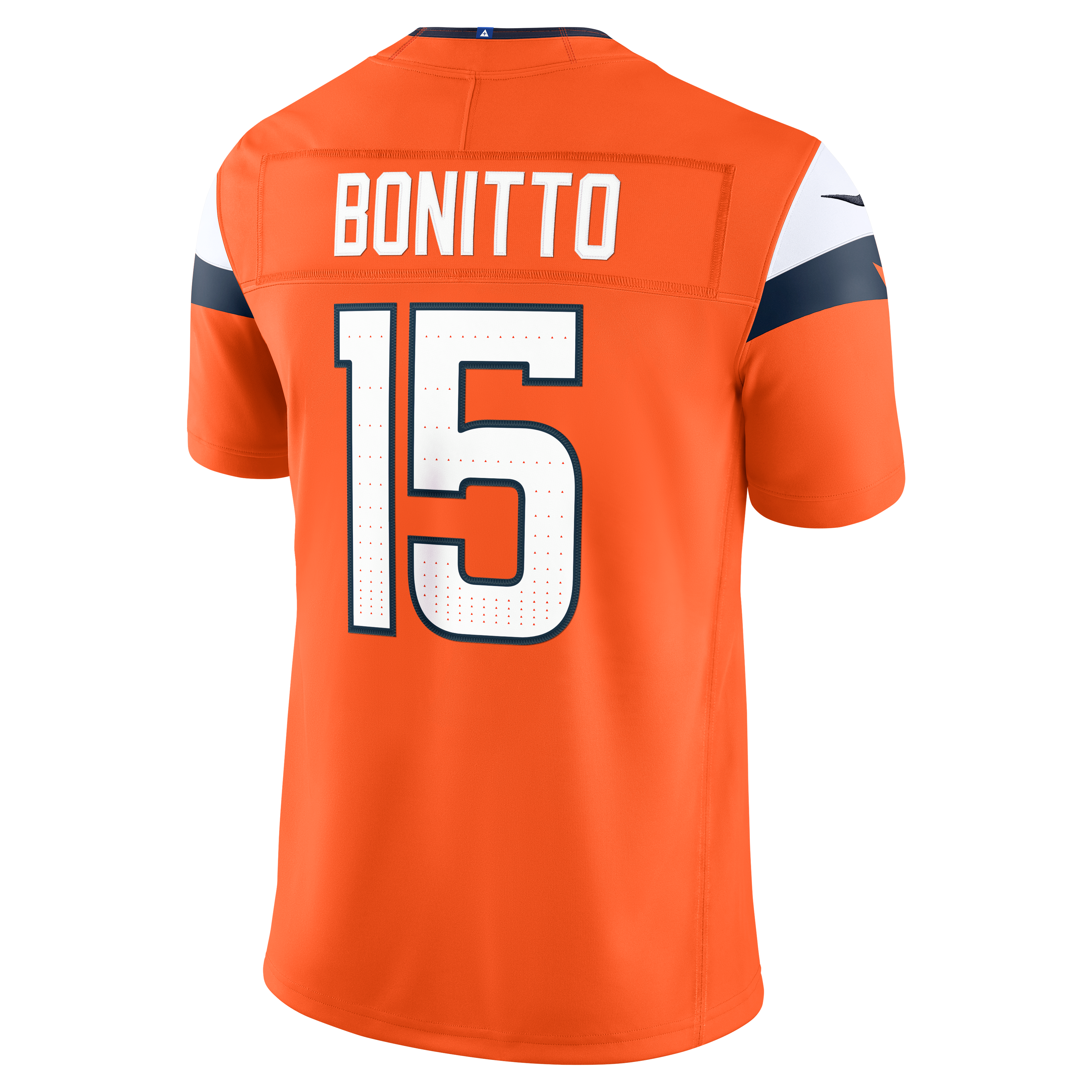 Nik Bonitto Denver Broncos Team Vapor F.U.S.E. Stitched Limited Jersey - Orange - Image 4