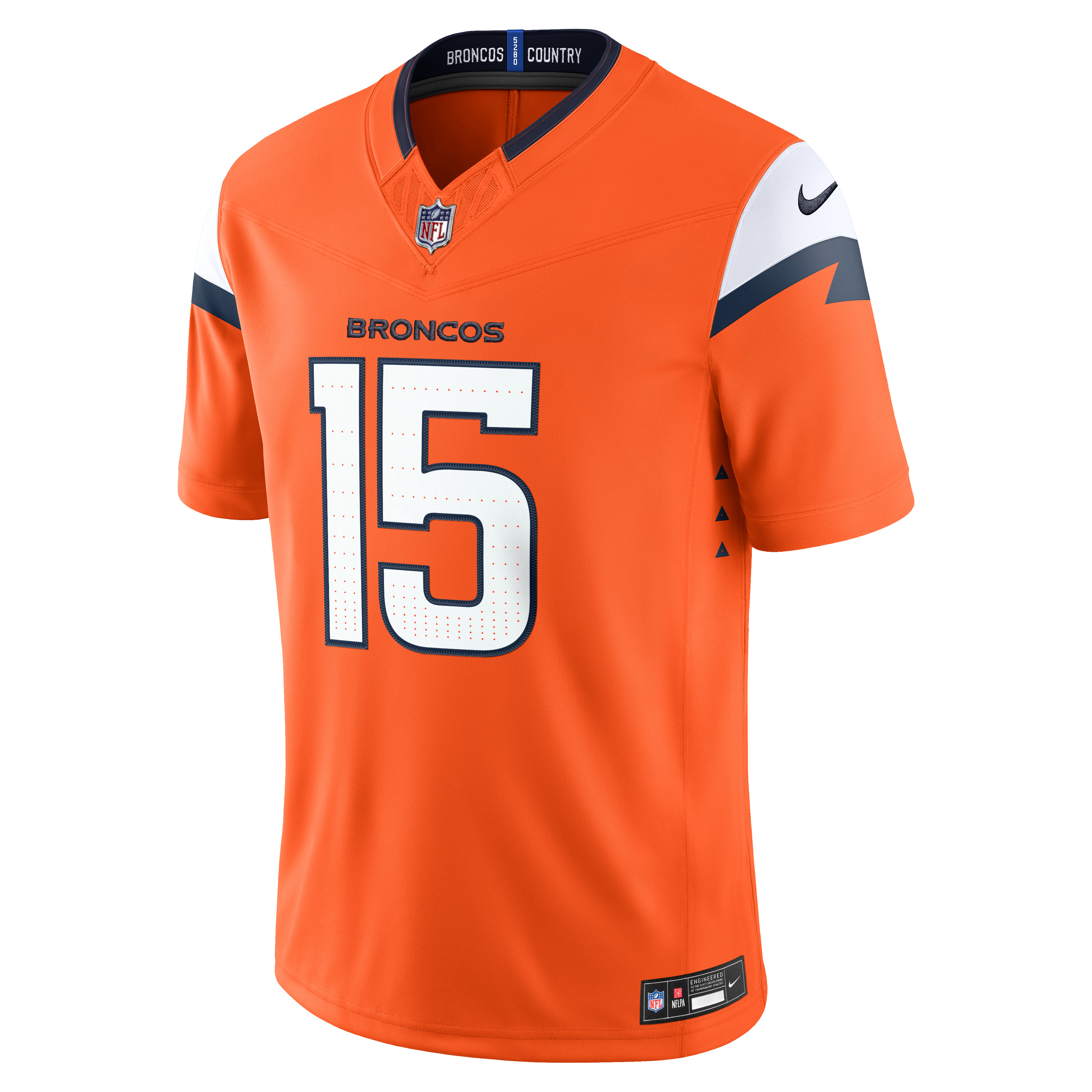 Nik Bonitto Denver Broncos Team Vapor F.U.S.E. Stitched Limited Jersey - Orange - Image 3
