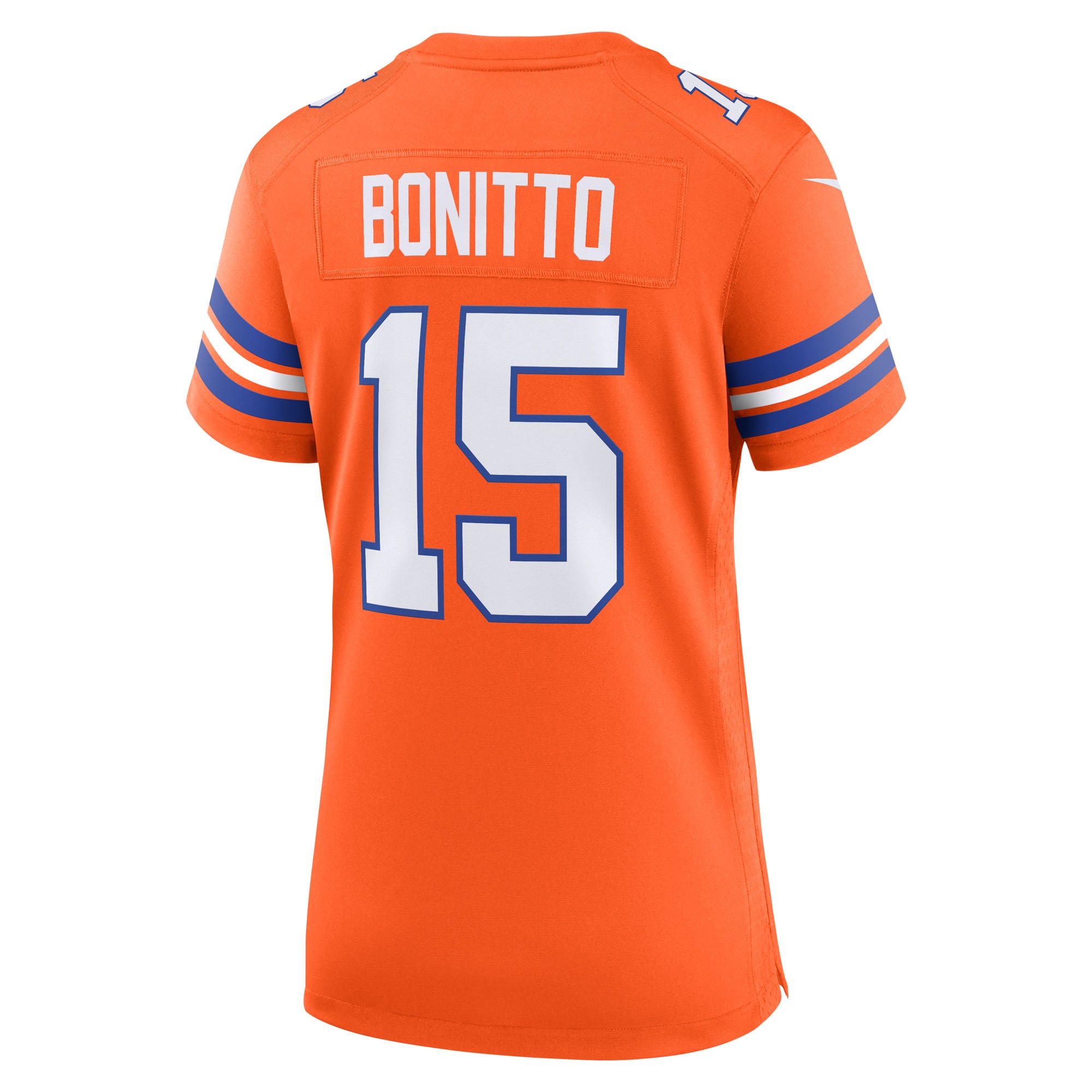 Nik Bonitto Denver Broncos Women's Alternate 2 Mile High Collection 1977 Throwback Game Jersey - Orange - Image 4