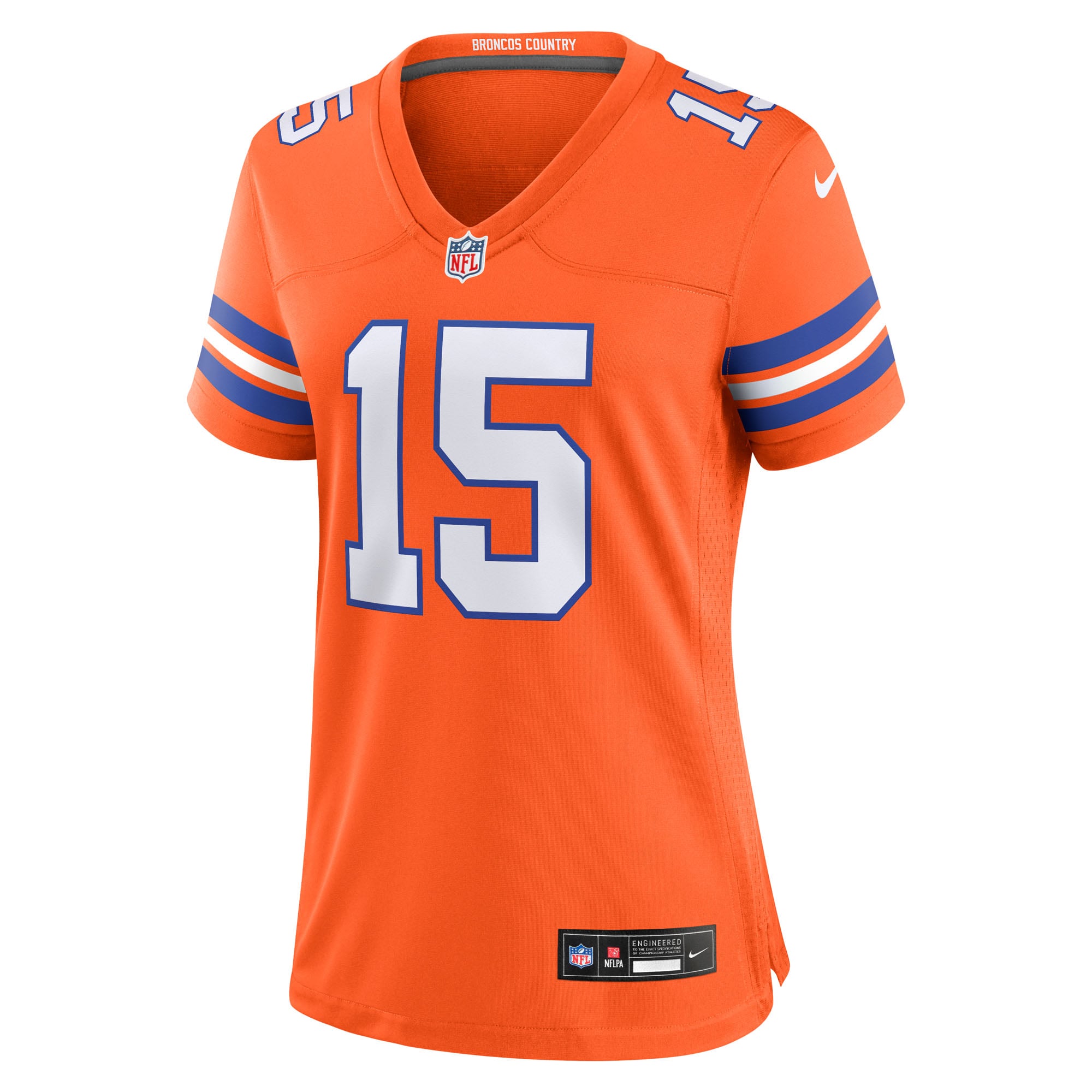 Nik Bonitto Denver Broncos Women's Alternate 2 Mile High Collection 1977 Throwback Game Jersey - Orange - Image 3