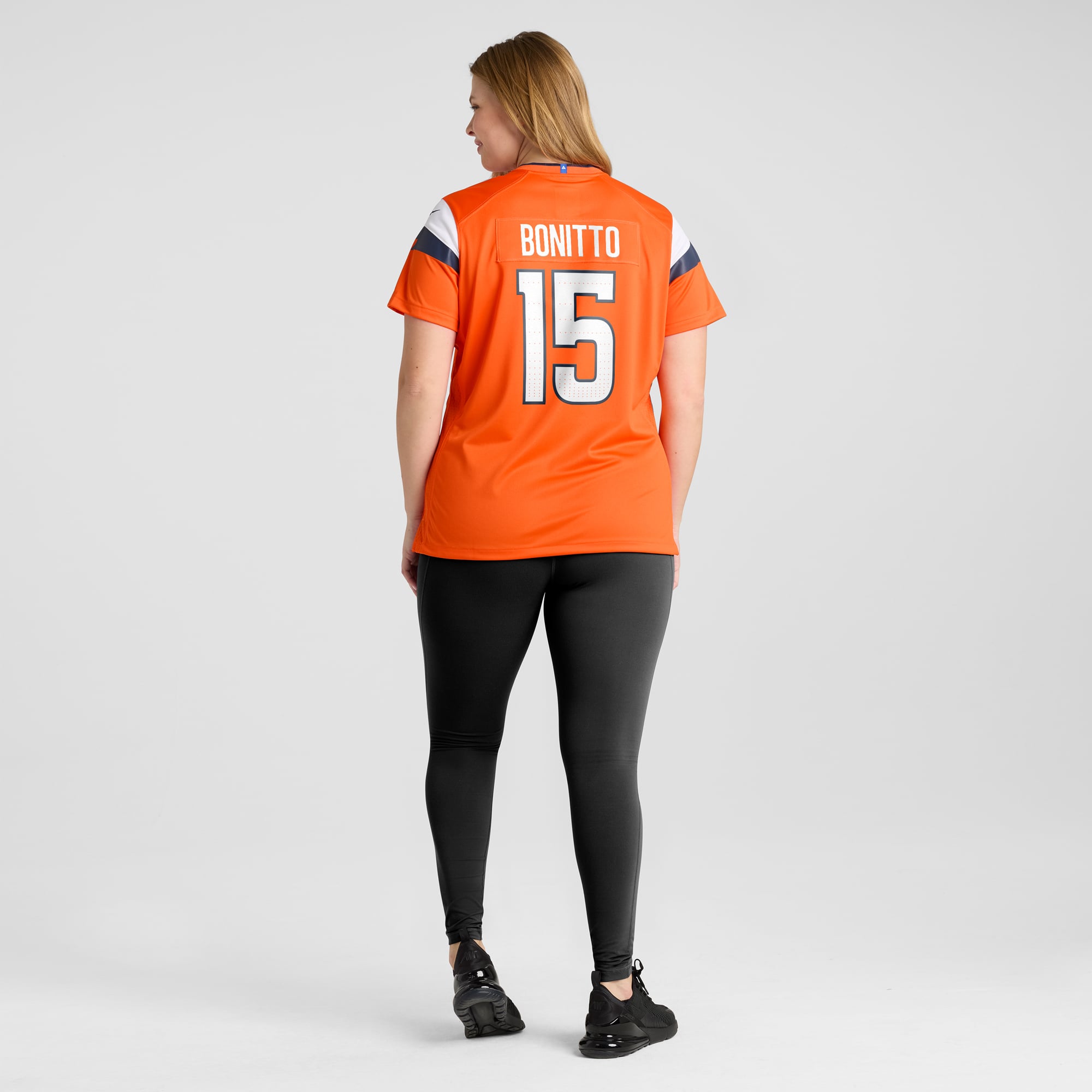Nik Bonitto Denver Broncos Women's Game Jersey - White - Orange - Image 8
