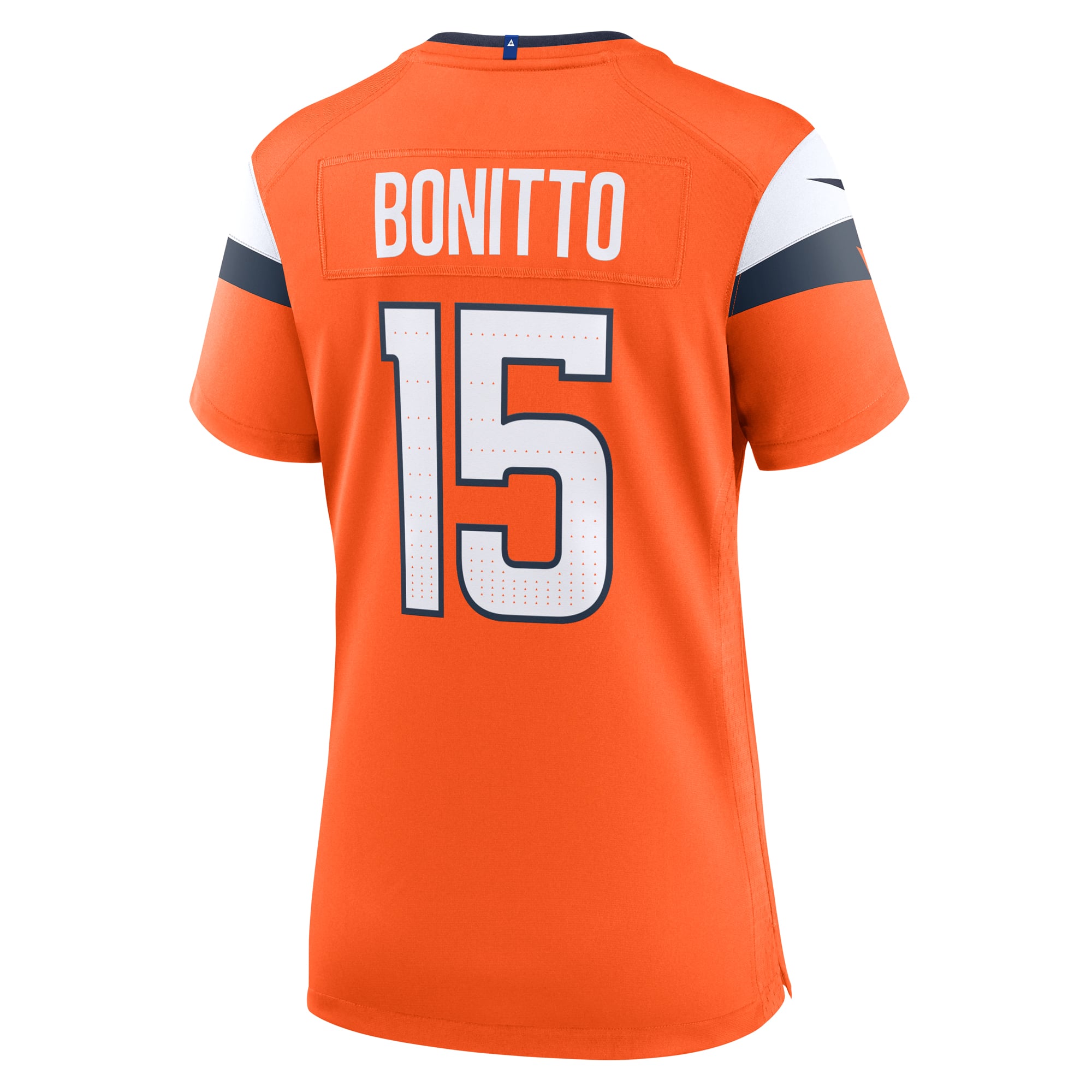 Nik Bonitto Denver Broncos Women's Game Jersey - White - Orange - Image 4