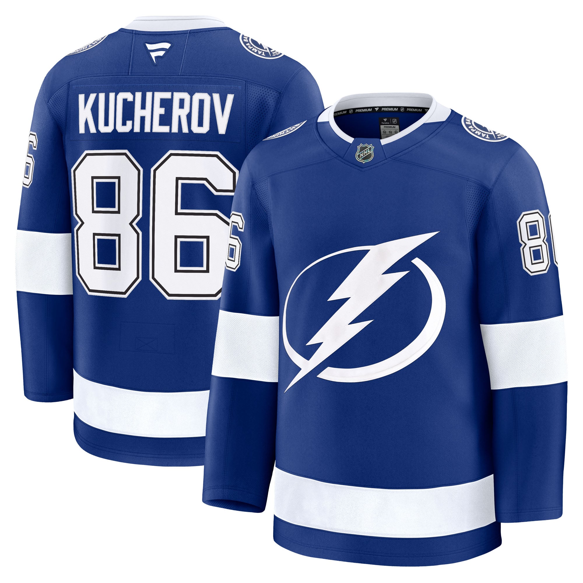 Nikita Kucherov Tampa Bay Lightning Home Premium Jersey - Blue - Image 2