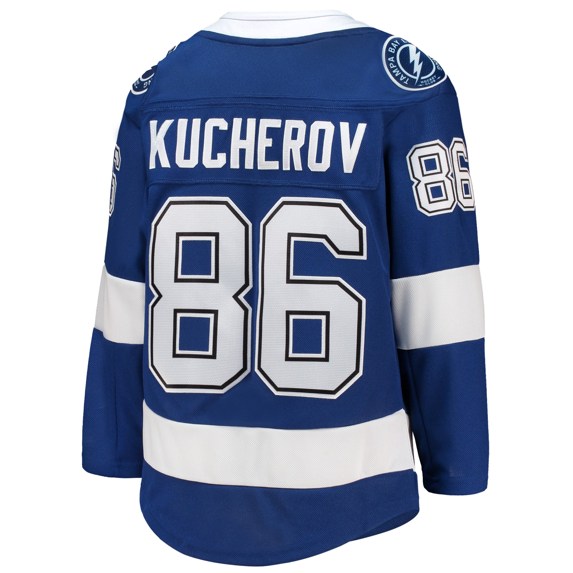 Nikita Kucherov Tampa Bay Lightning Youth Home Premier Player Jersey - Blue - Image 4