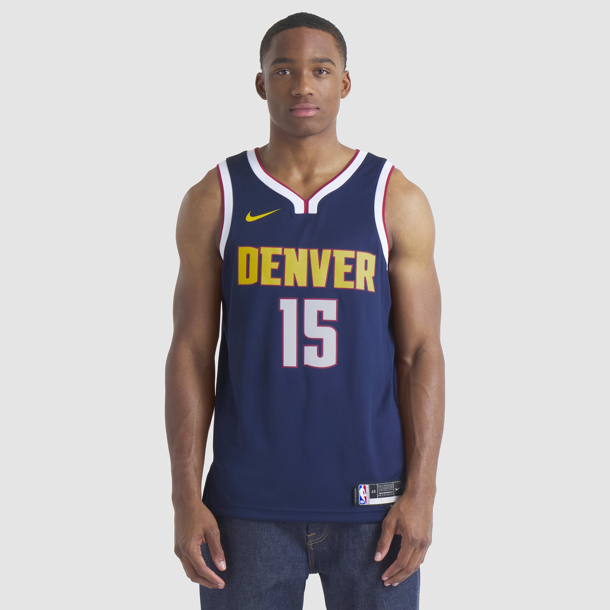 Nikola Jokic Denver Nuggets Unisex Swingman Jersey - Association Edition - Navy - Image 6