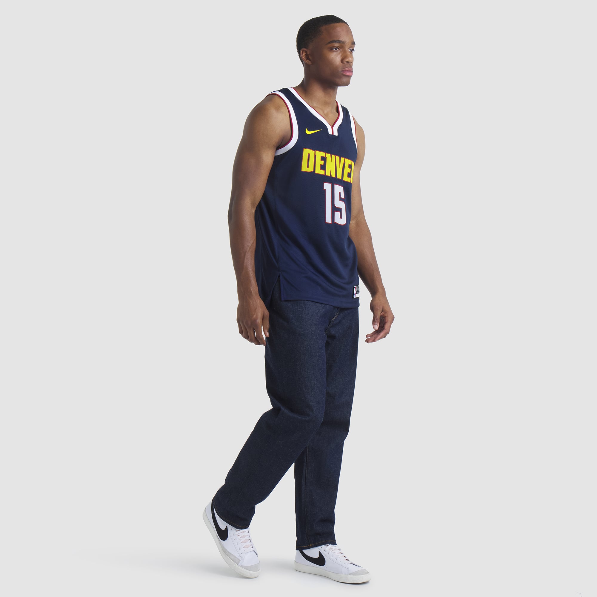 Nikola Jokic Denver Nuggets Unisex Swingman Jersey - Association Edition - Navy - Image 8