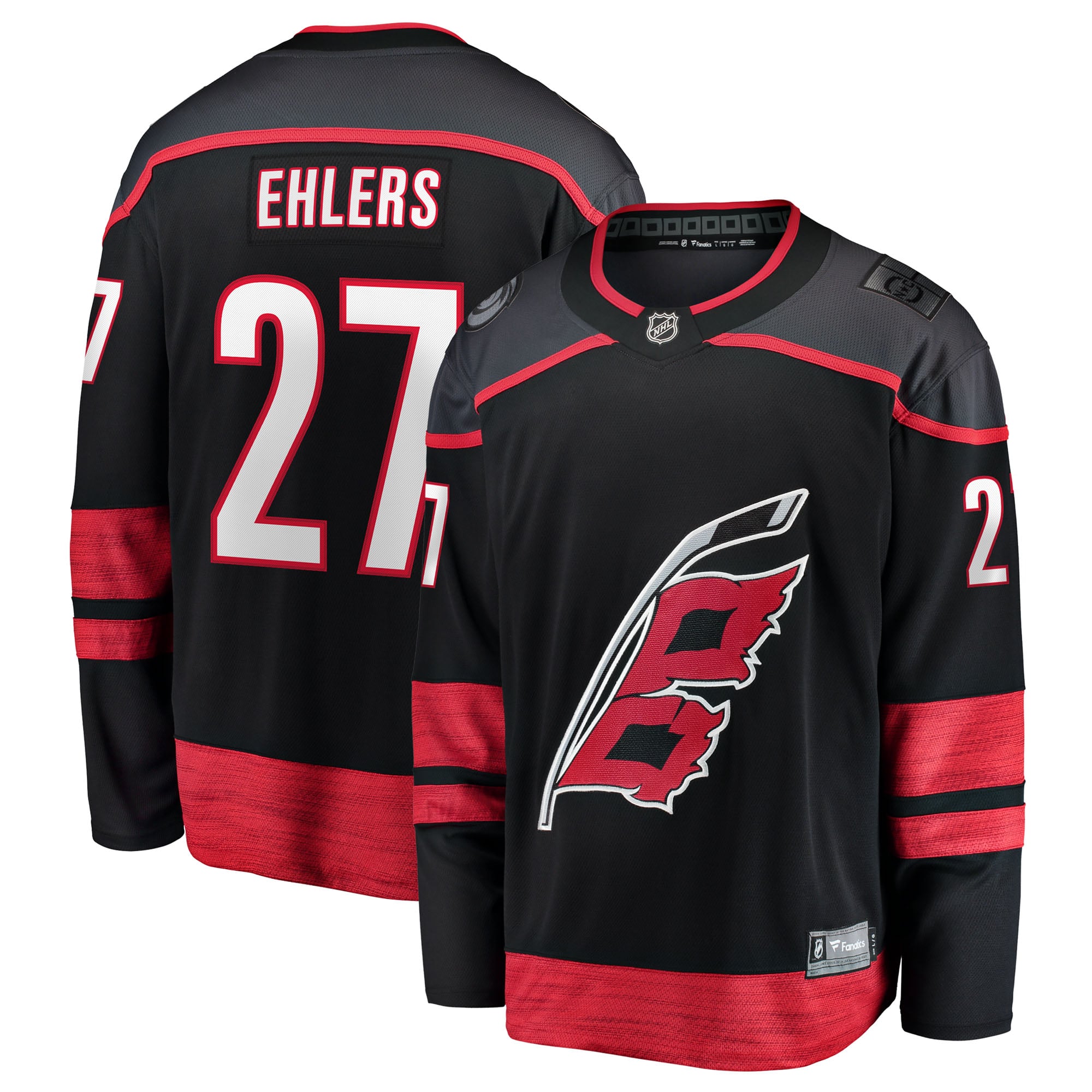 Nikolaj Ehlers Carolina Hurricanes Home Breakaway Jersey - Black - Image 2