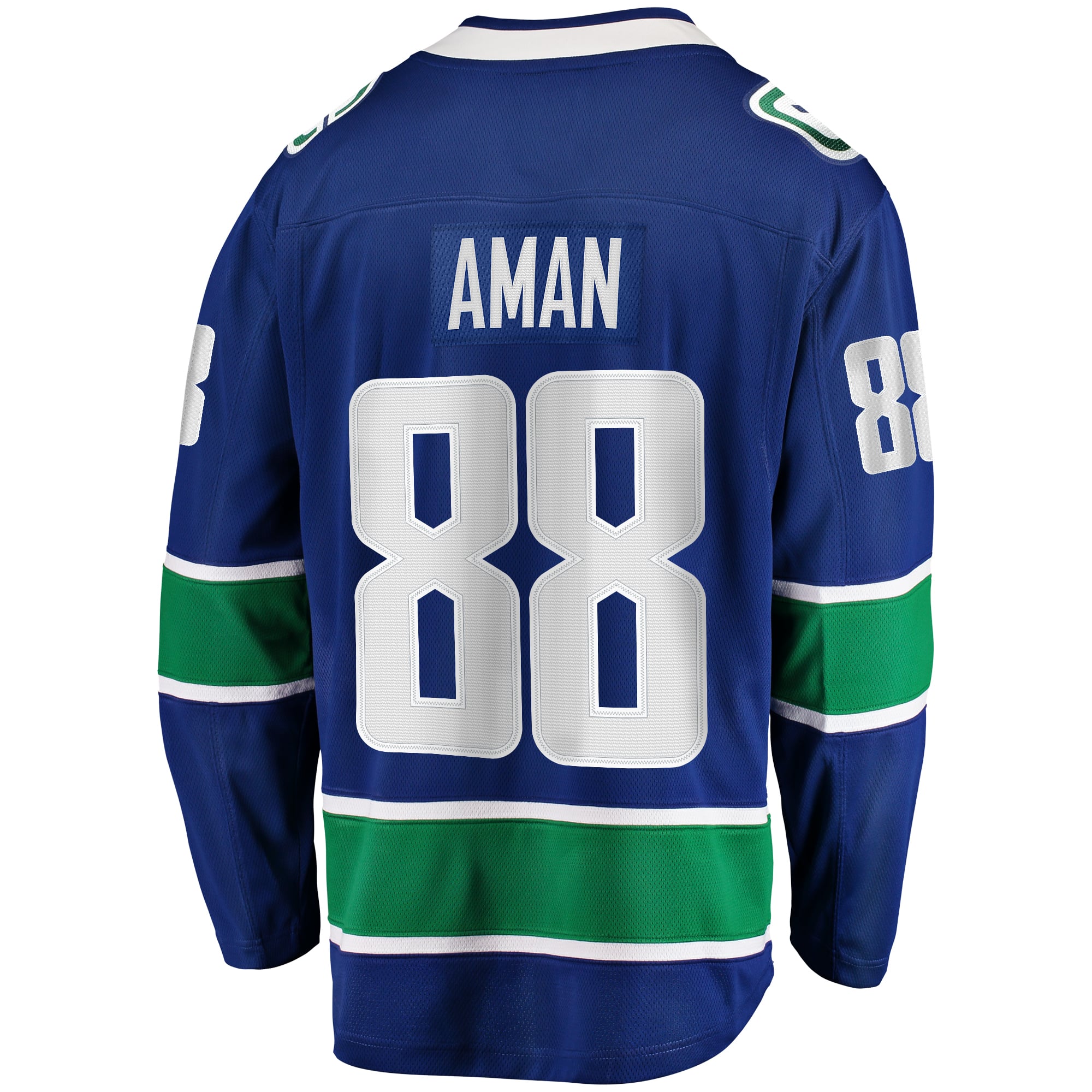 Nils Aman Vancouver Canucks Home Premier Breakaway Player Jersey - Blue - Image 4