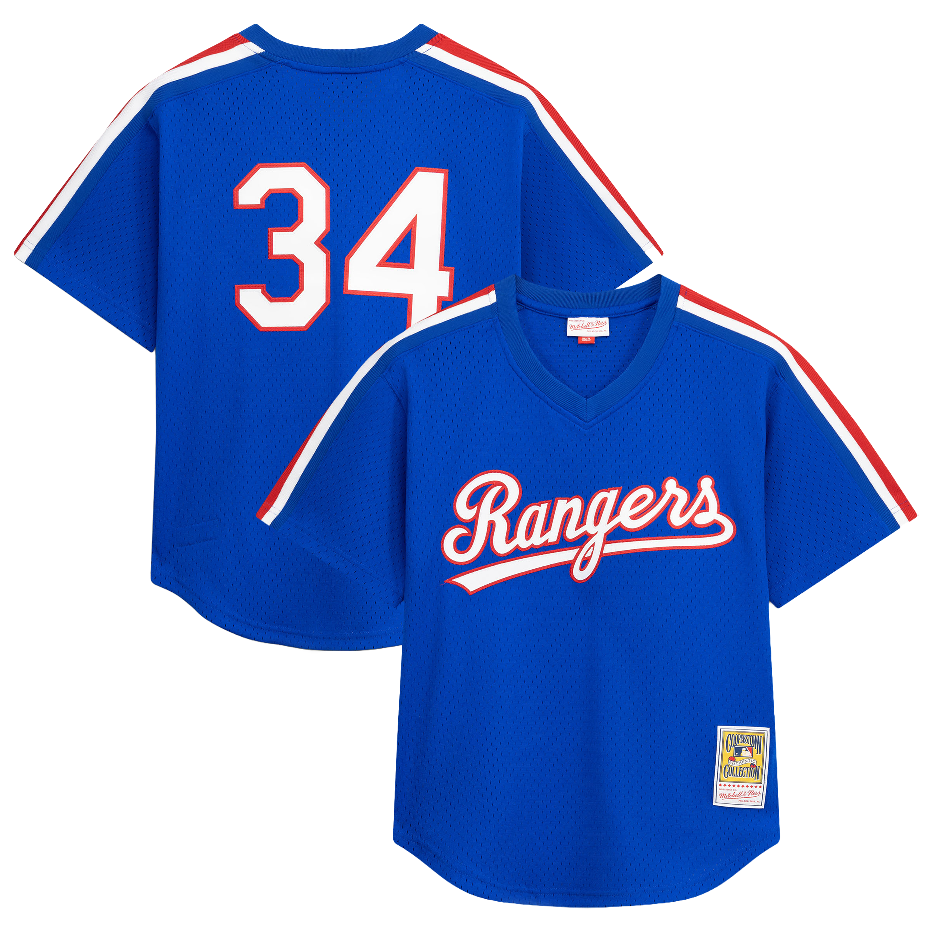 Nolan Ryan Texas Rangers Big & Tall Cooperstown Mesh Batting Practice Jersey - Royal - Image 2