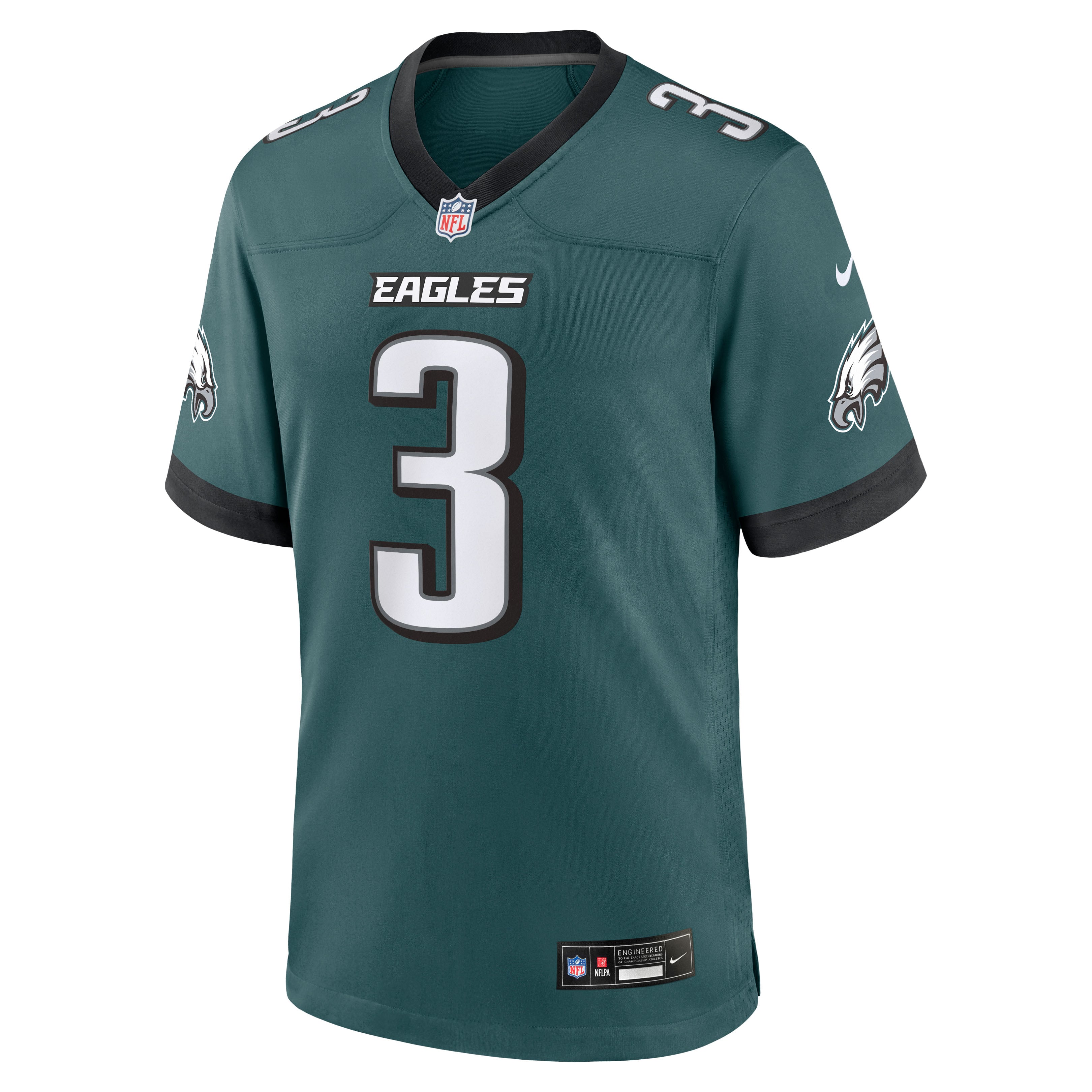 Nolan Smith Jr. Philadelphia Eagles Team Game Jersey - Midnight Green - Image 3