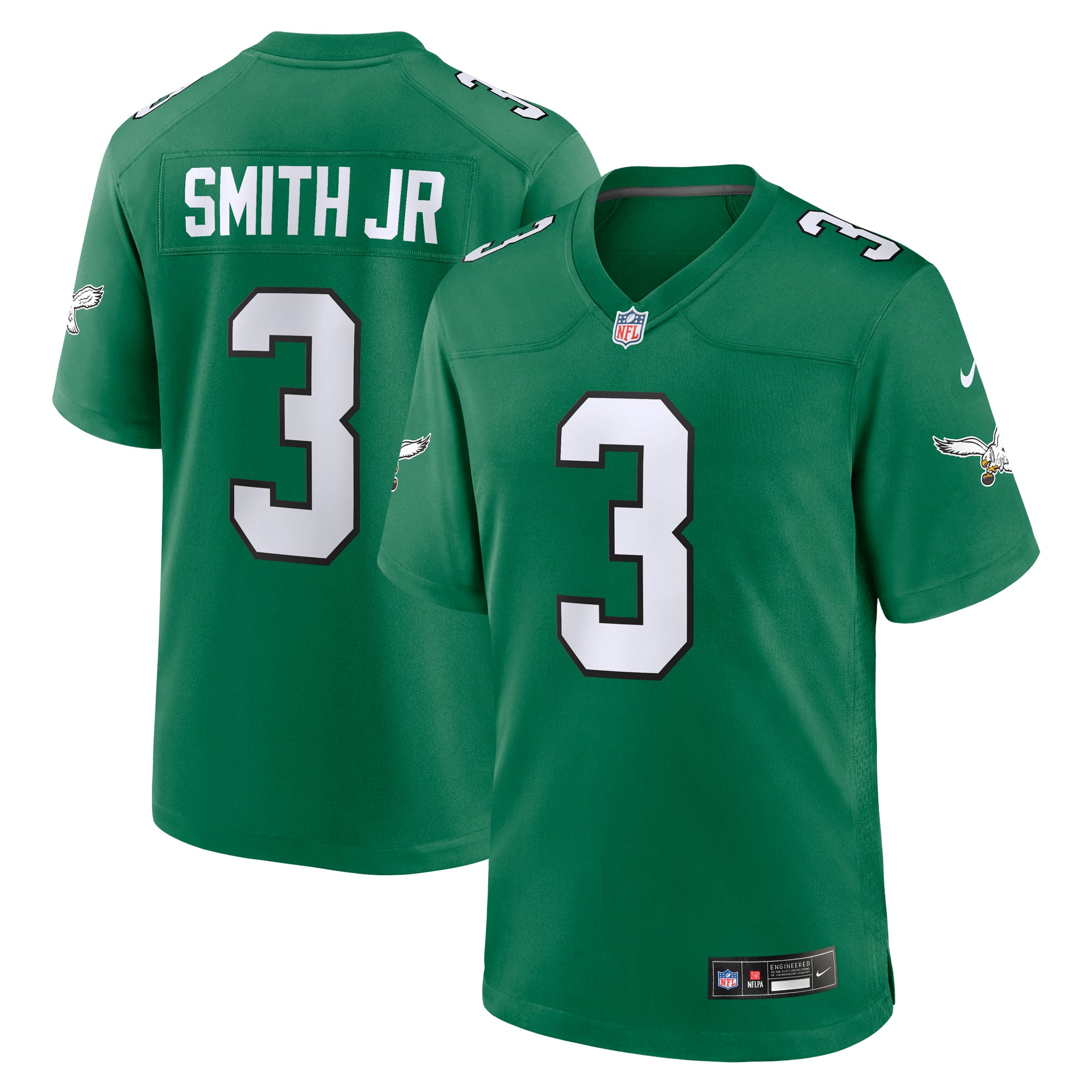 Nolan Smith Philadelphia Eagles Alternate Game Jersey - Kelly Green - Image 2