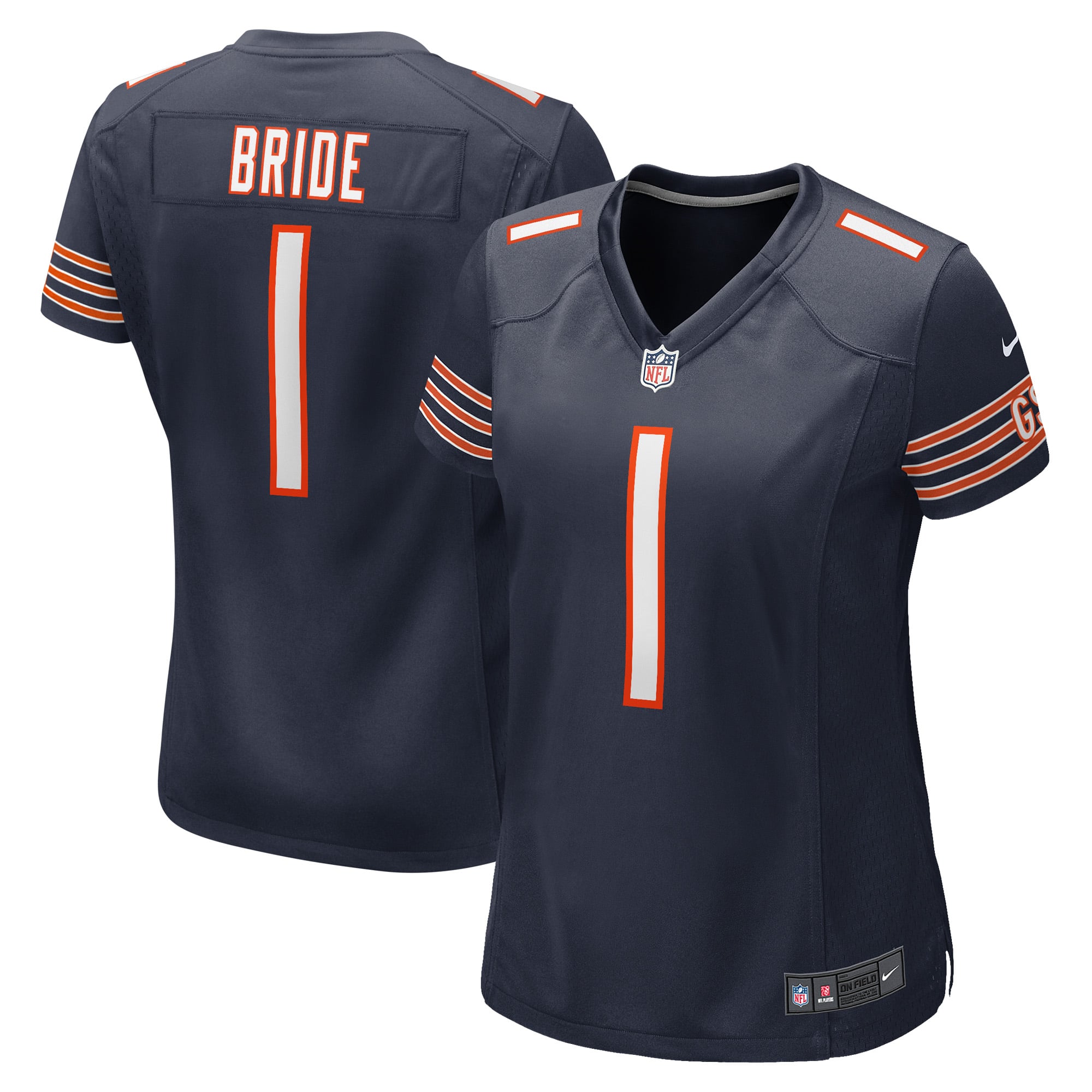 Number 1 Bride Chicago Bears Women's Game Jersey - Navy - Image 2