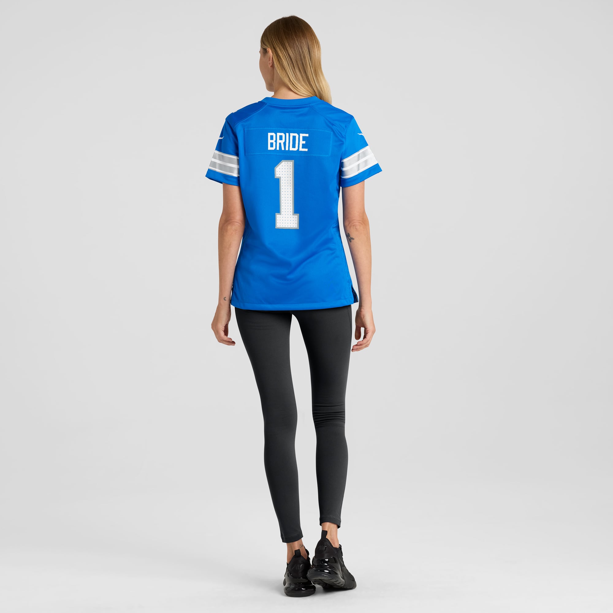 Number 1 Bride Detroit Lions Women's Game Jersey - Blue - Image 6