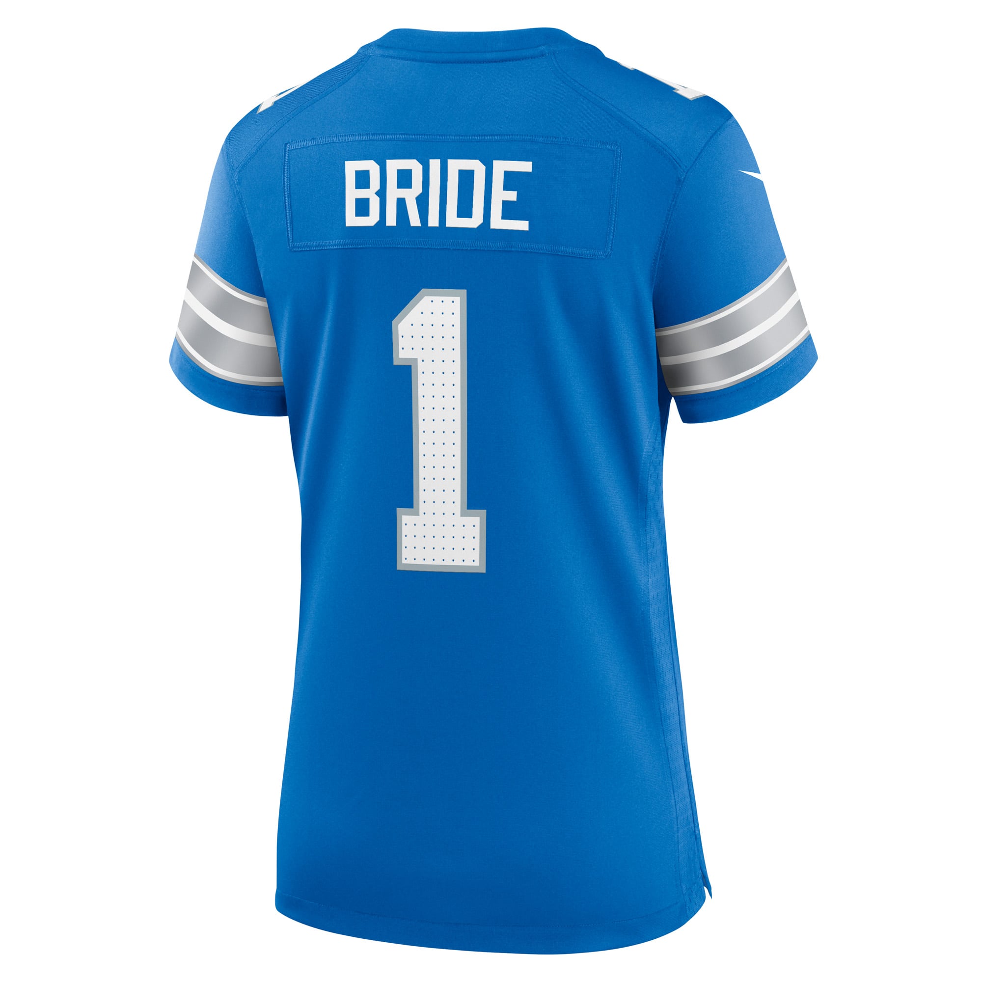 Number 1 Bride Detroit Lions Women's Game Jersey - Blue - Image 4