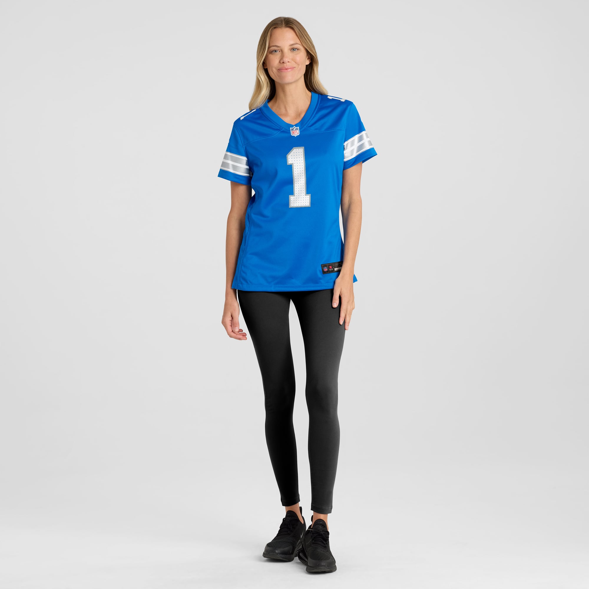 Number 1 Bride Detroit Lions Women's Game Jersey - Blue - Image 5