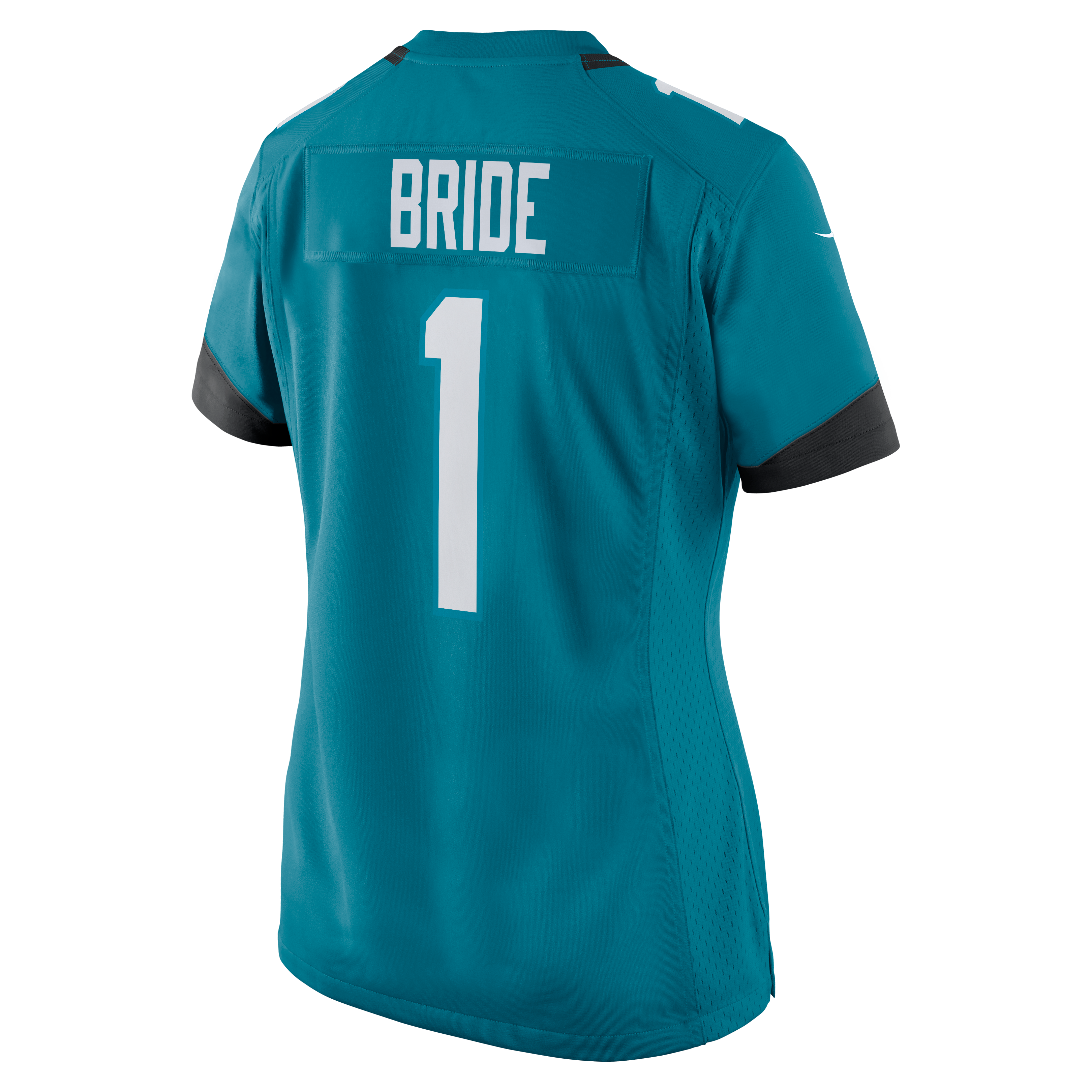 Number 1 Bride Jacksonville Jaguars Women's Game Jersey - Teal - Image 4