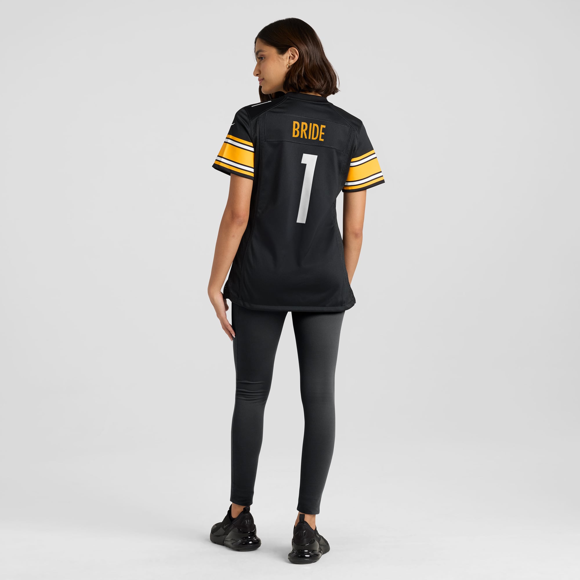 Number 1 Bride Pittsburgh Steelers Women's Game Jersey - Black - Image 6