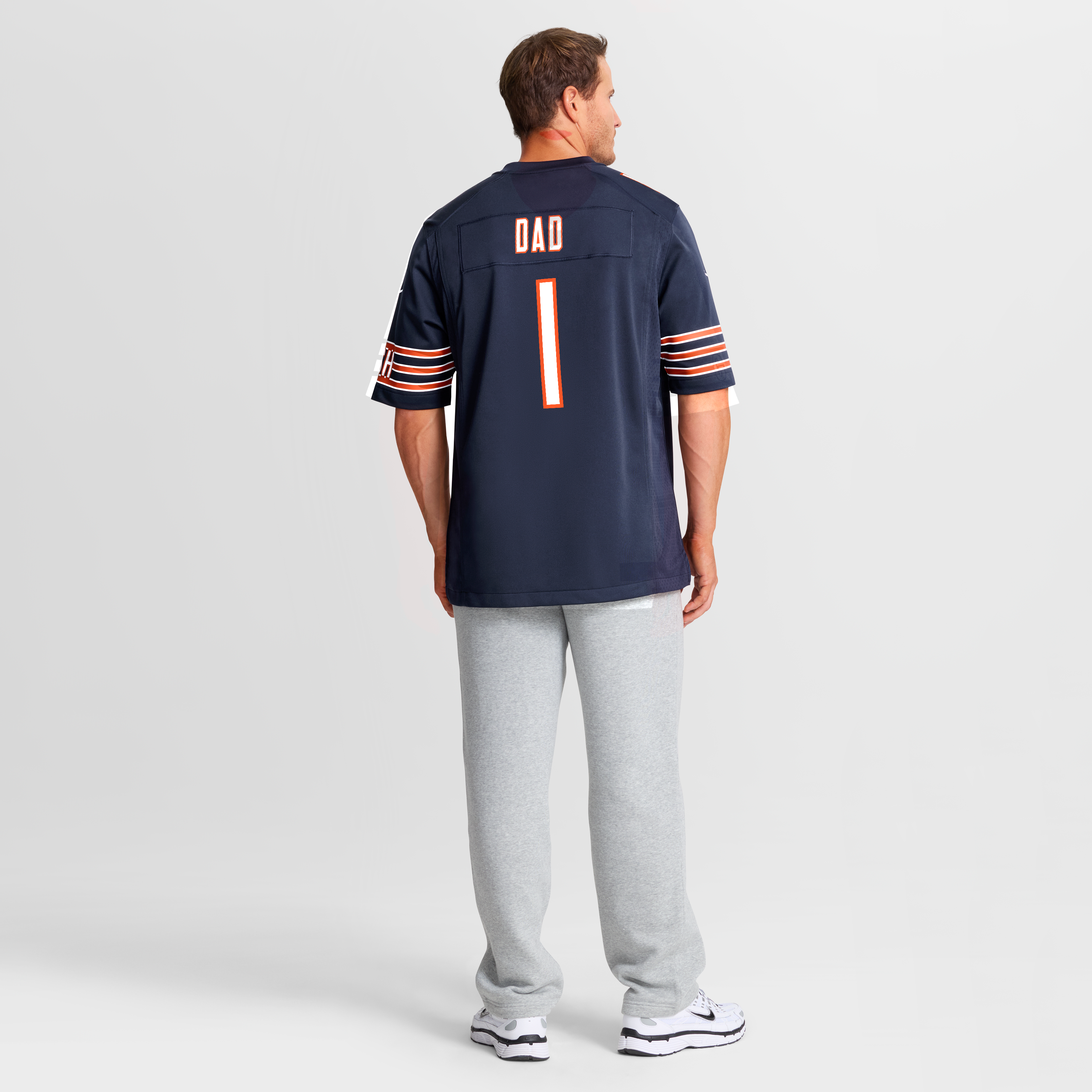 Number 1 Dad Chicago Bears Game Jersey - Navy - Image 9