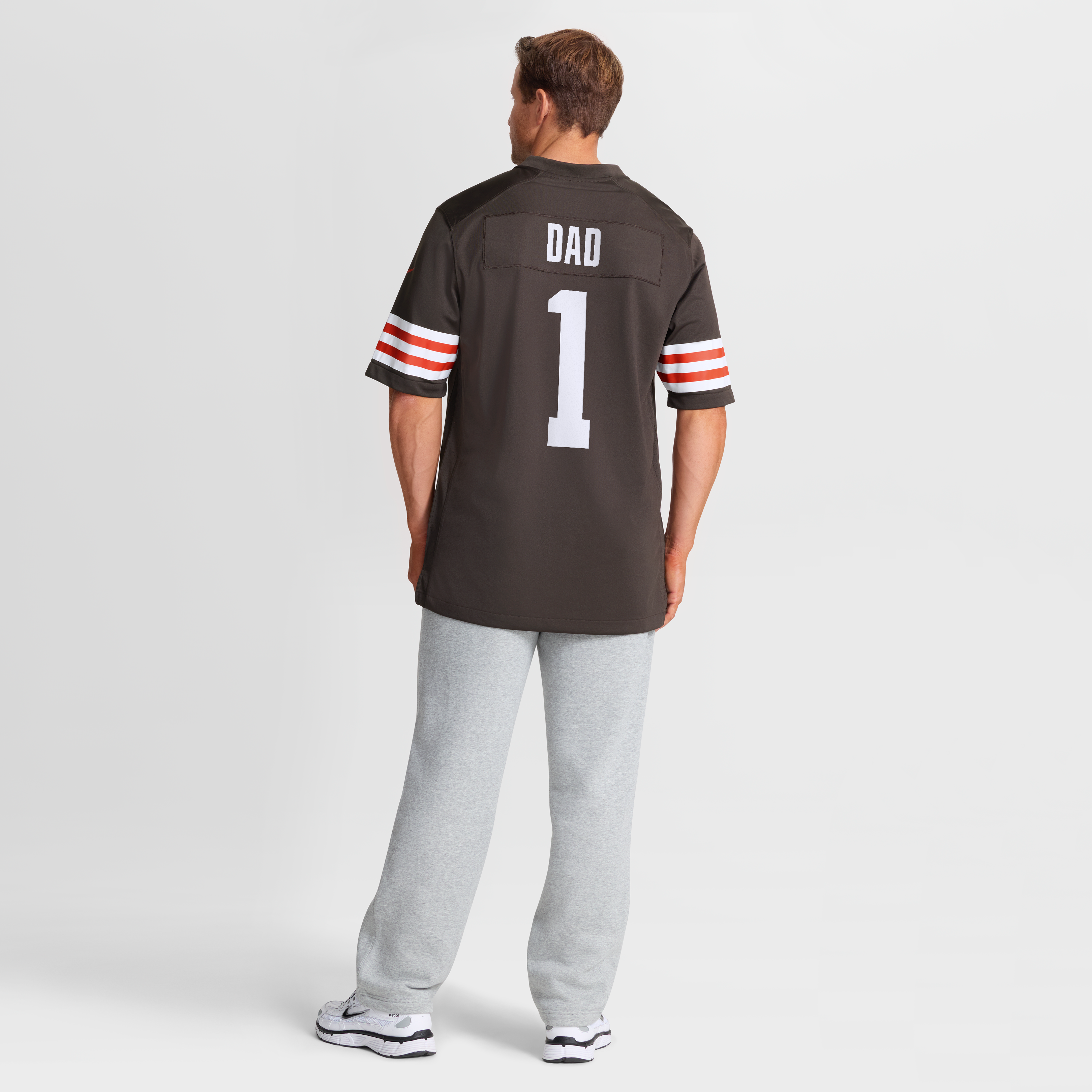 Number 1 Dad Cleveland Browns Game Jersey - Brown - Image 9