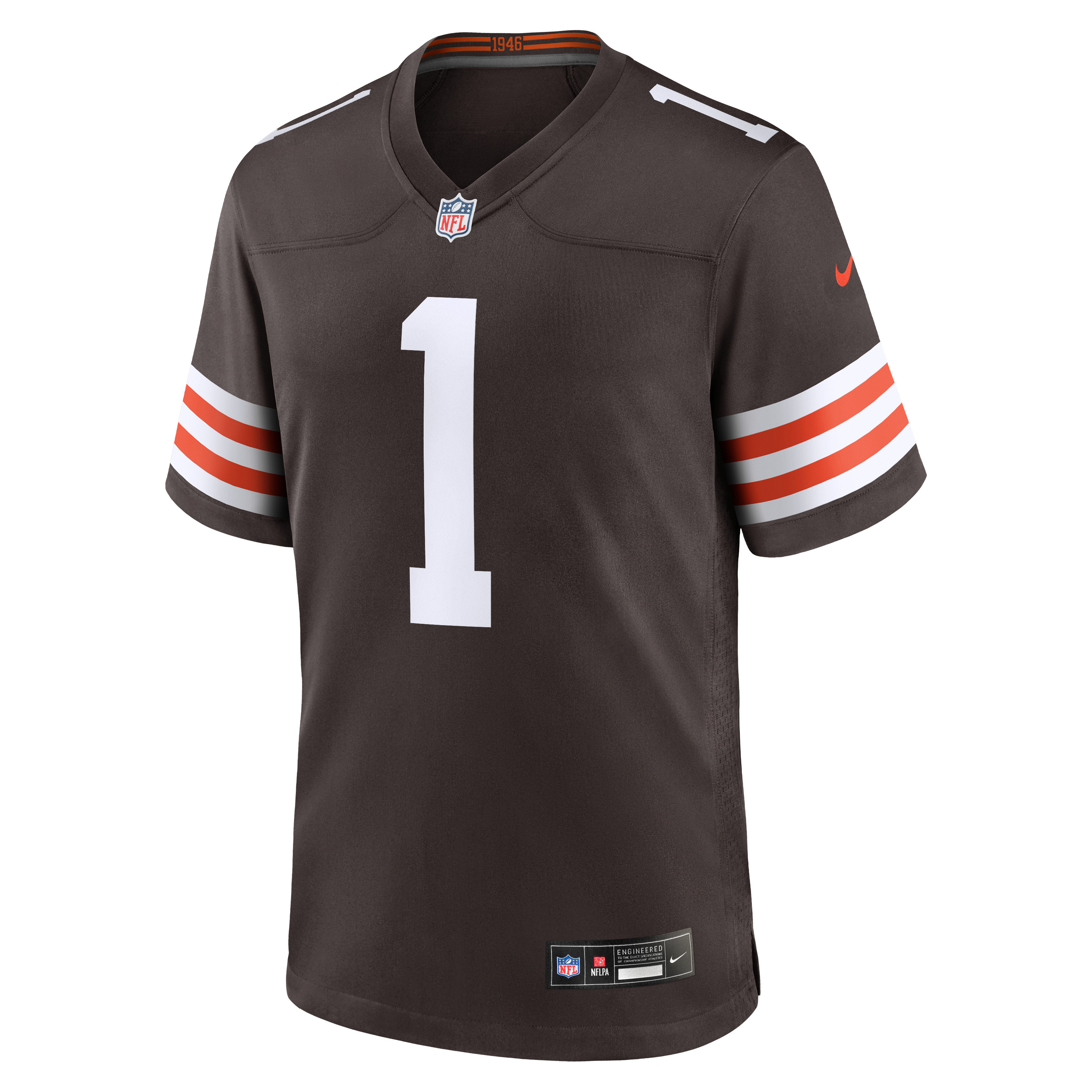 Number 1 Dad Cleveland Browns Game Jersey - Brown - Image 3
