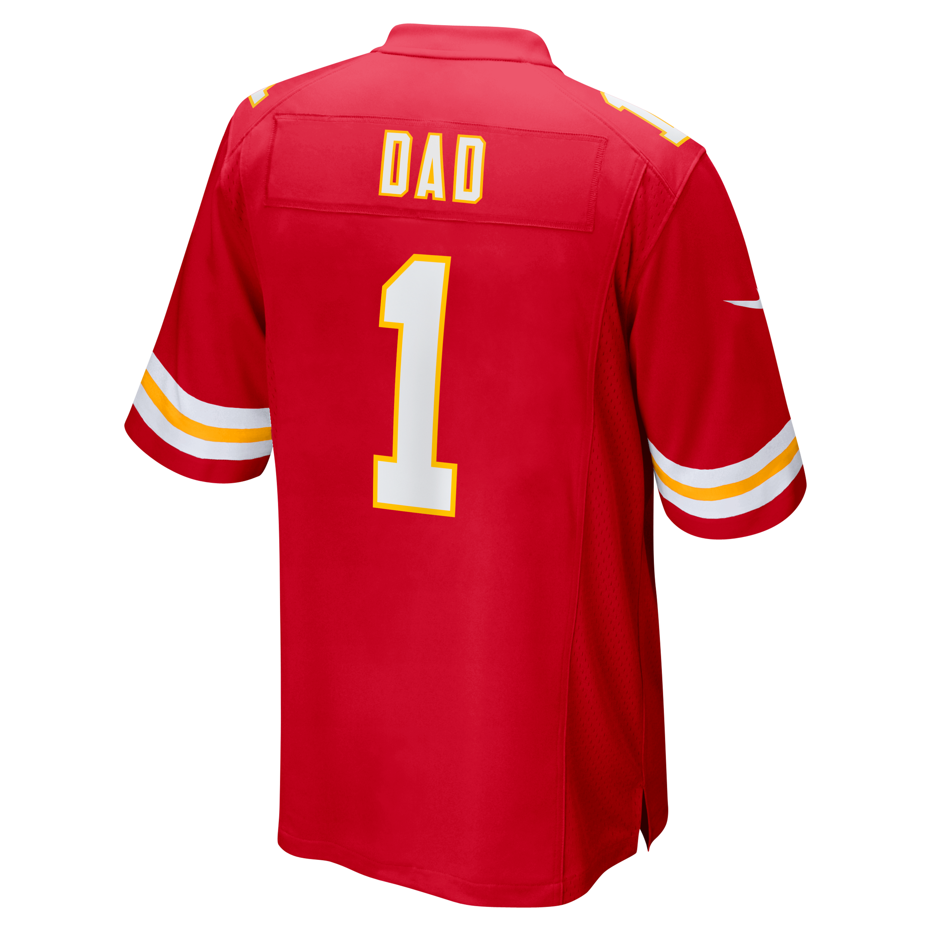 Number 1 Dad Kansas City Chiefs Game Jersey - Red - Image 4
