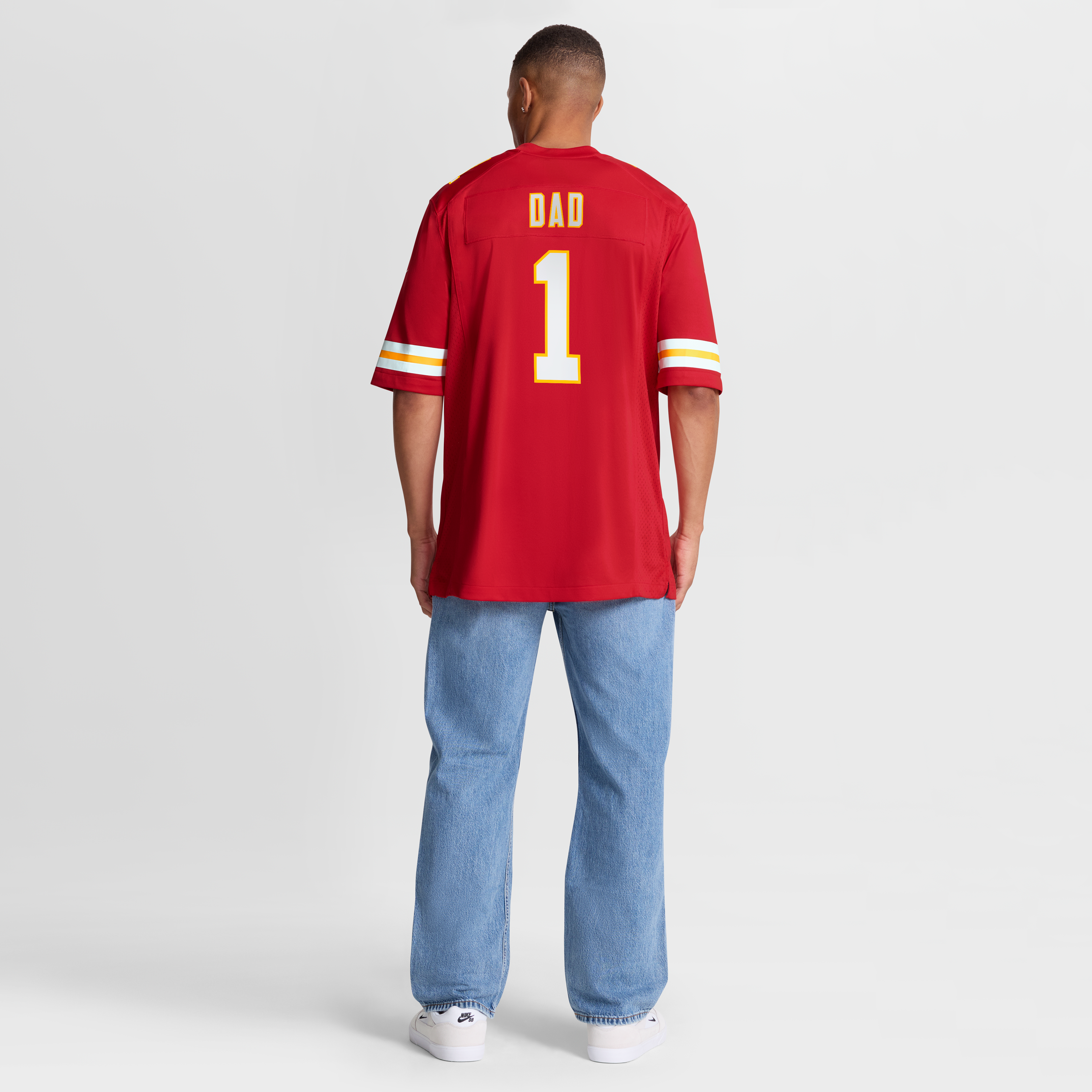 Number 1 Dad Kansas City Chiefs Game Jersey - Red - Image 9