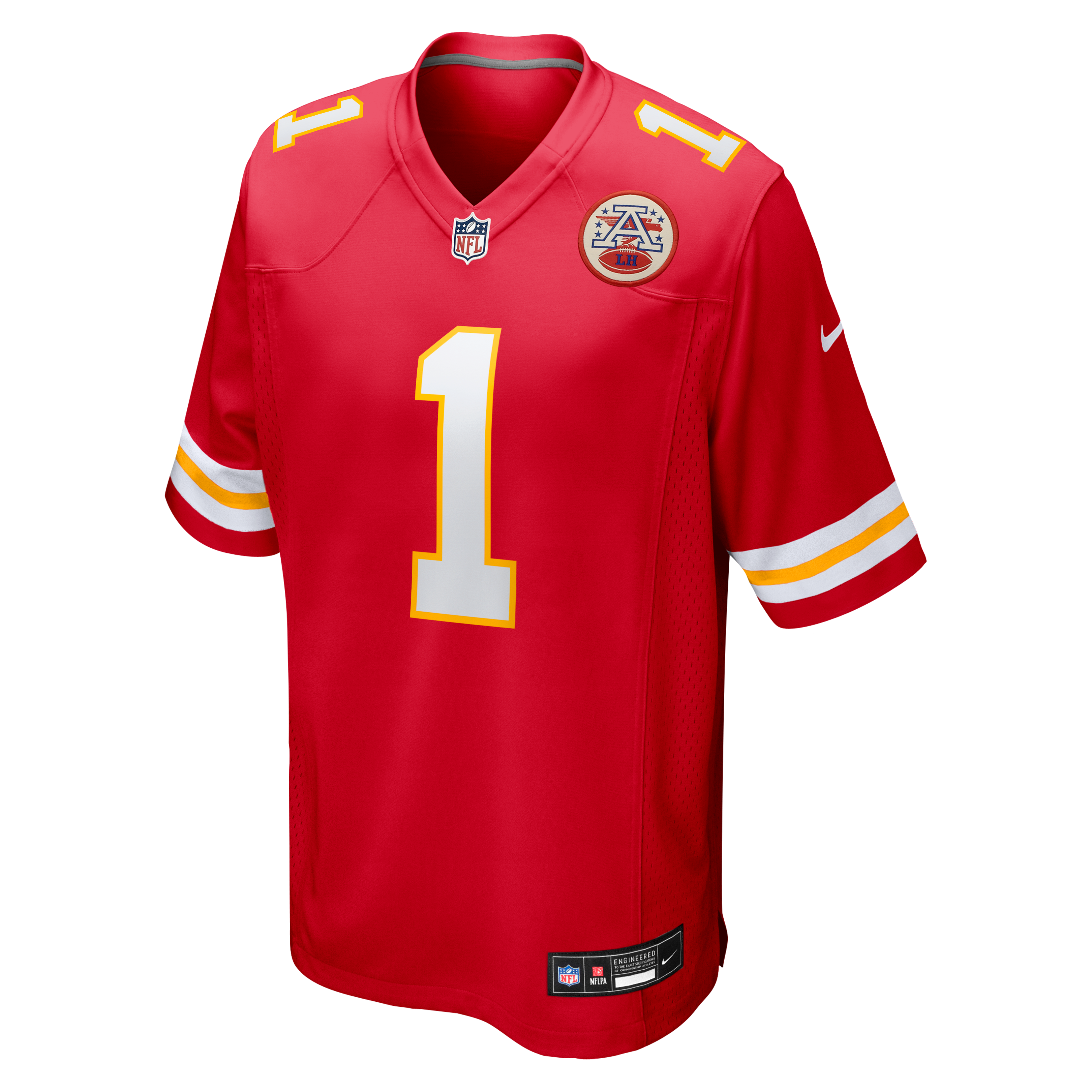 Number 1 Dad Kansas City Chiefs Game Jersey - Red - Image 3
