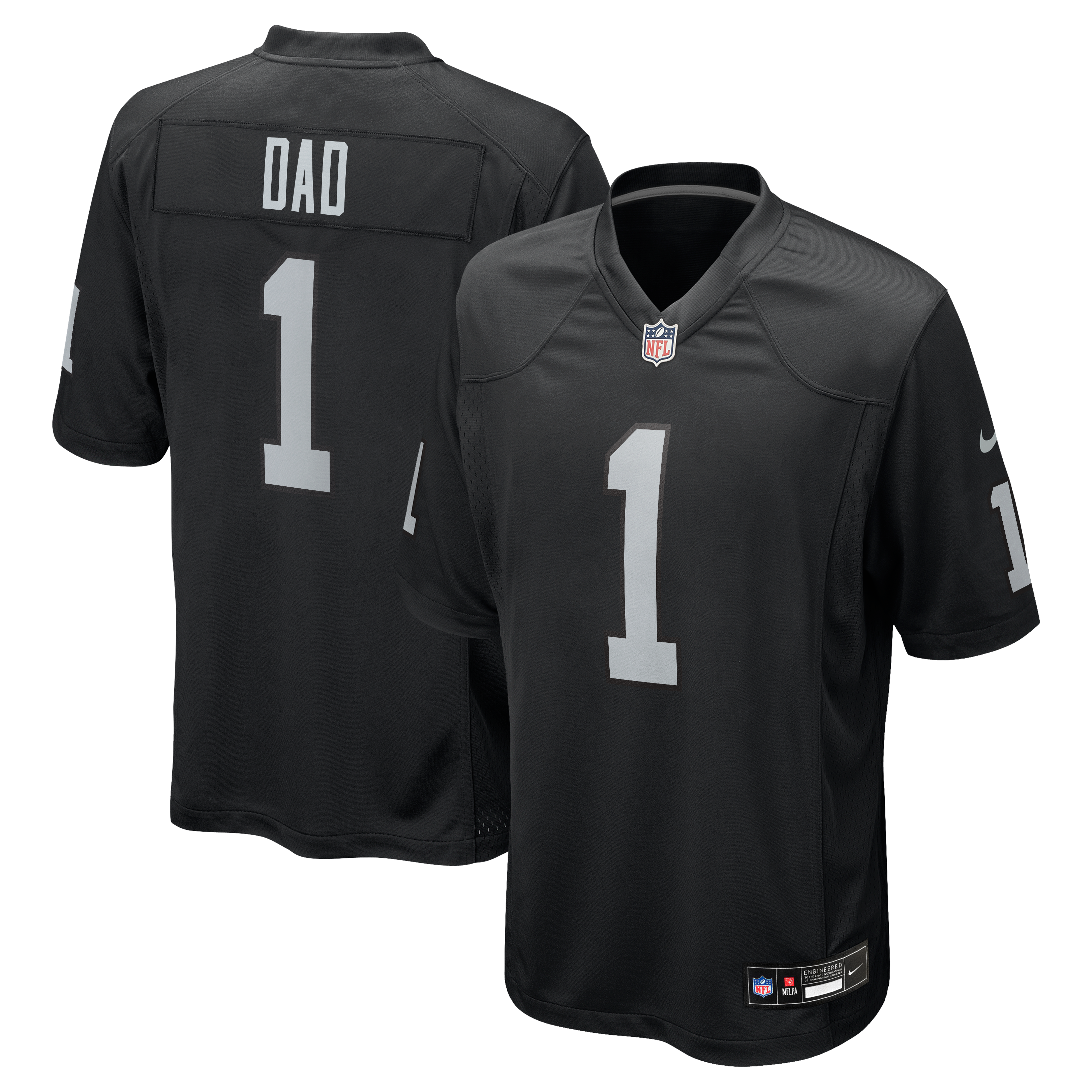 Number 1 Dad Las Vegas Raiders Game Jersey - Black