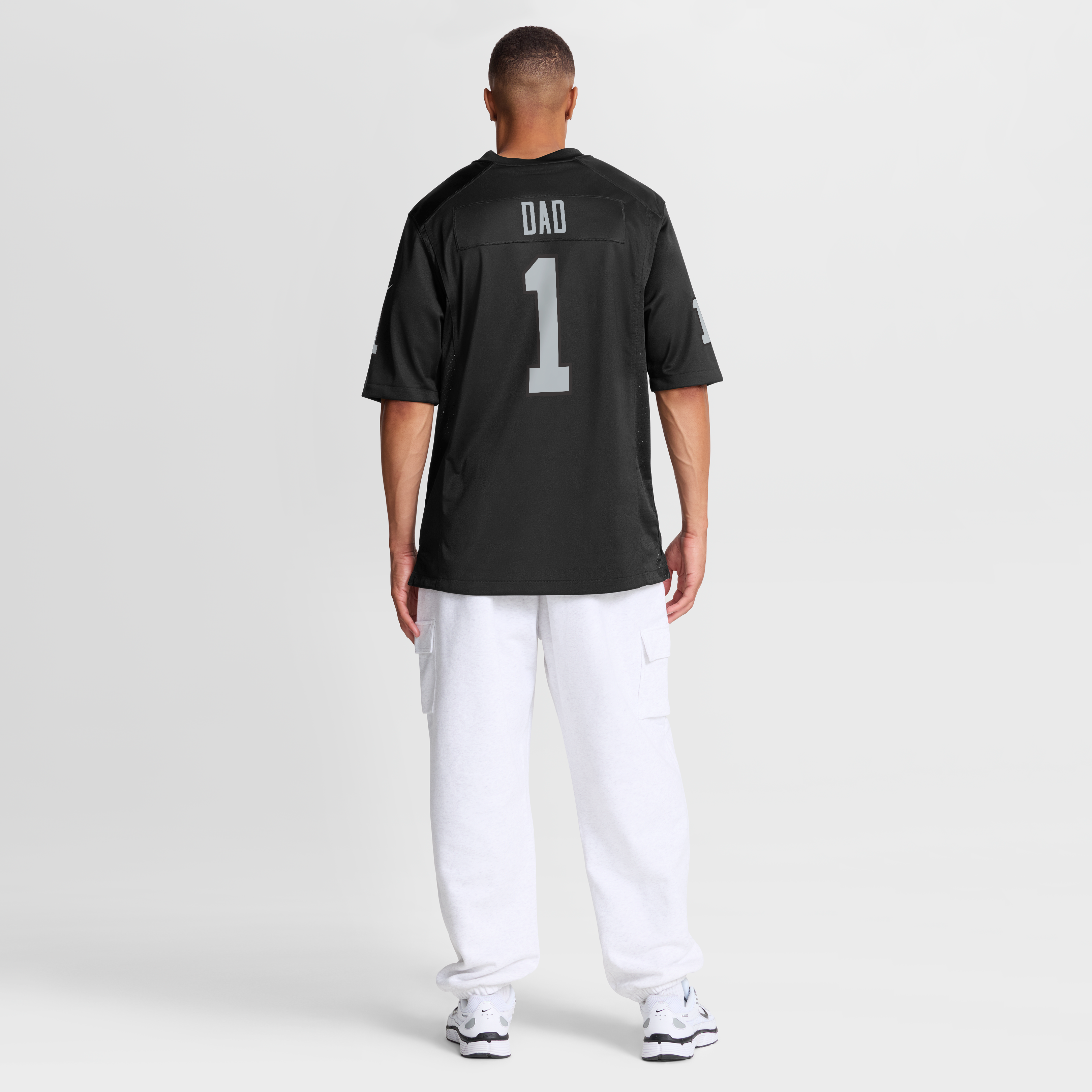 Number 1 Dad Las Vegas Raiders Game Jersey - Black - Image 9