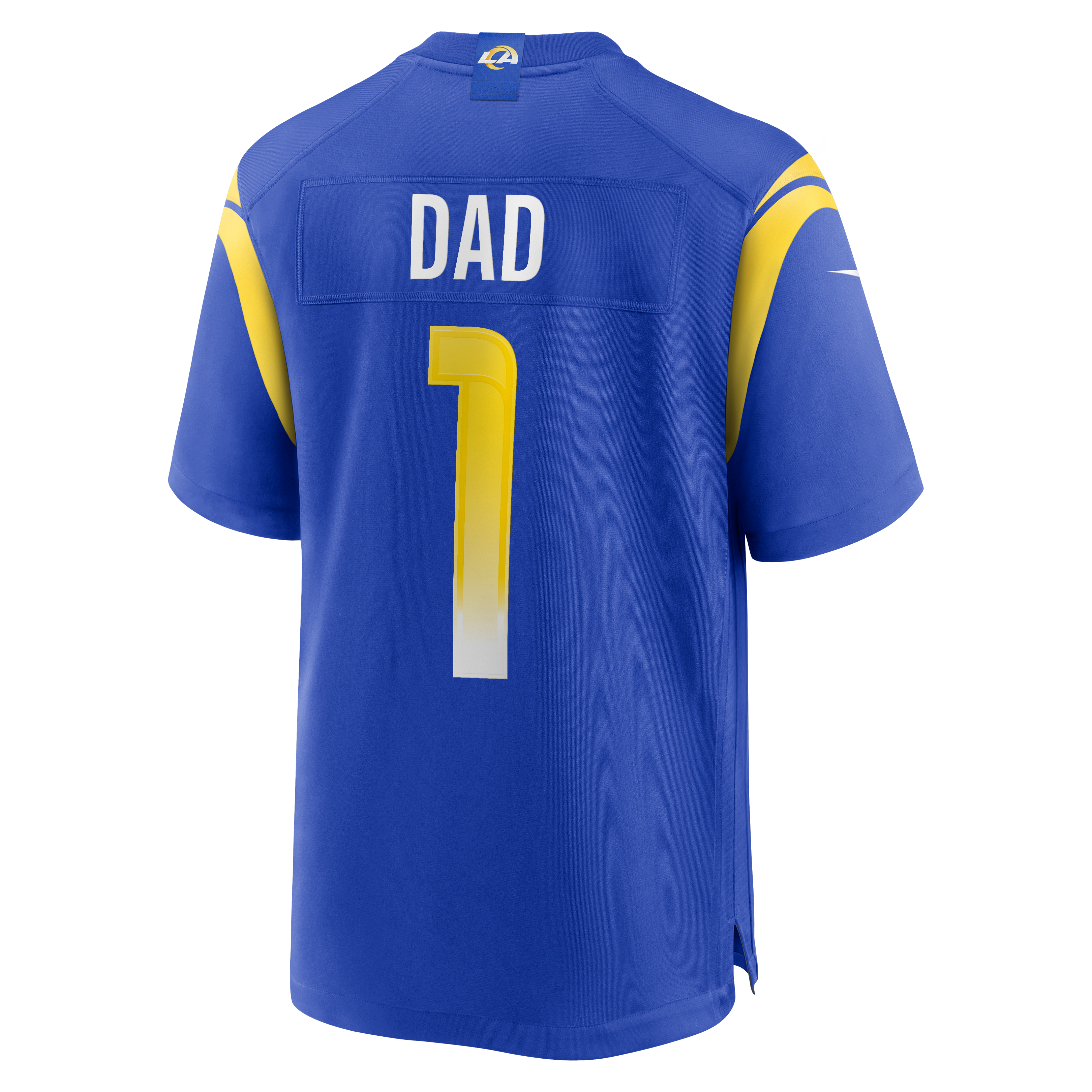 Number 1 Dad Los Angeles Rams Game Jersey - Royal - Image 4