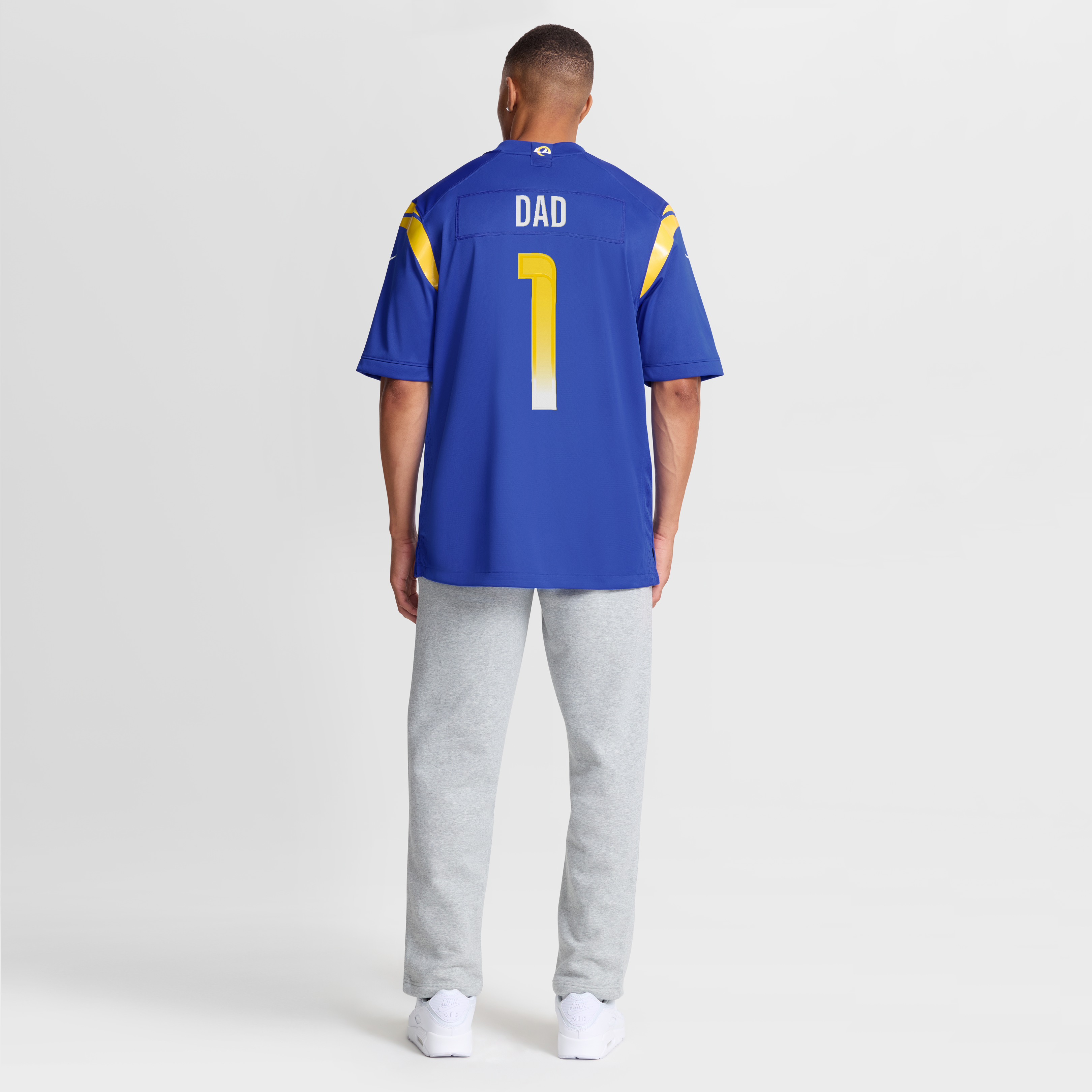 Number 1 Dad Los Angeles Rams Game Jersey - Royal - Image 9