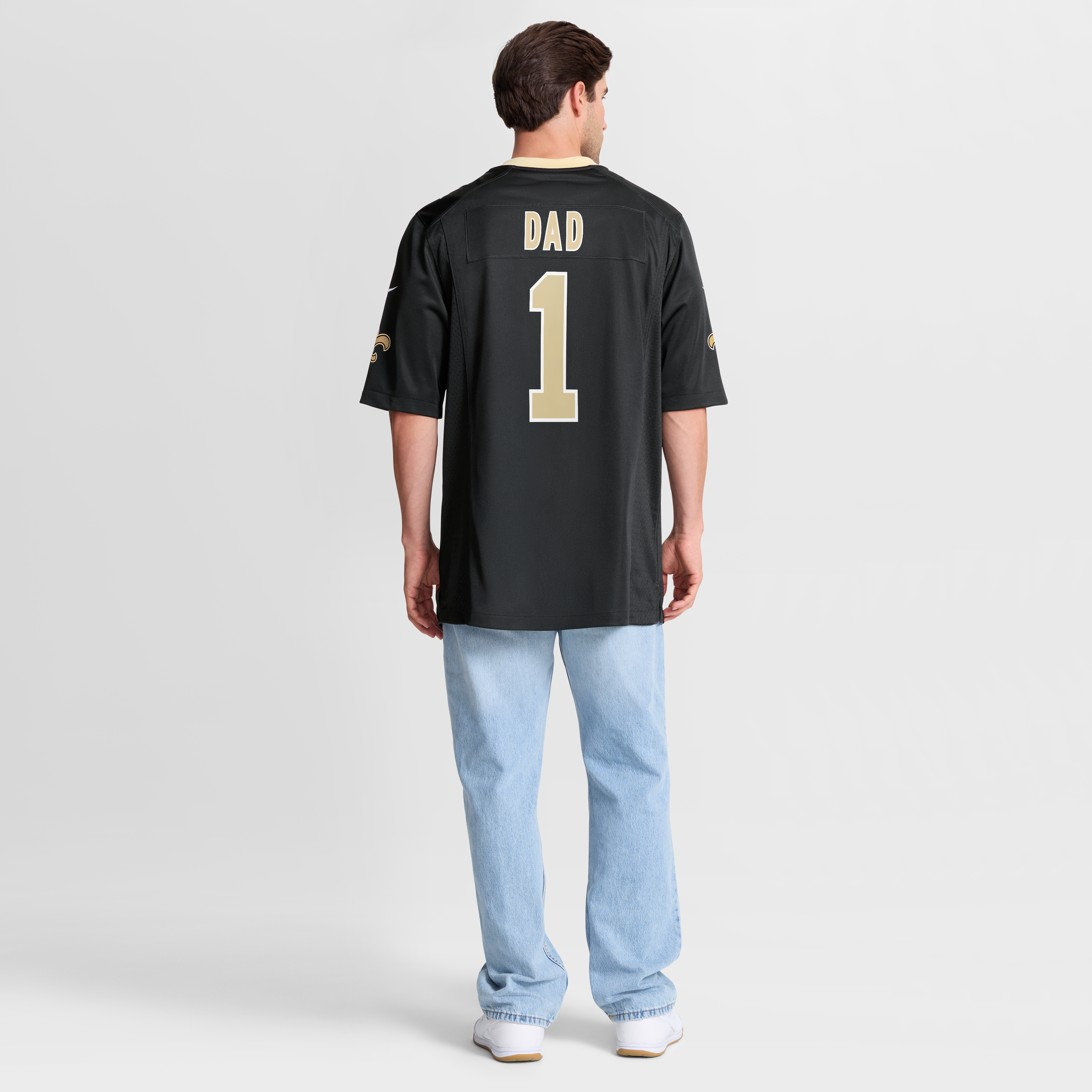 Number 1 Dad New Orleans Saints Game Jersey - Black - Image 9
