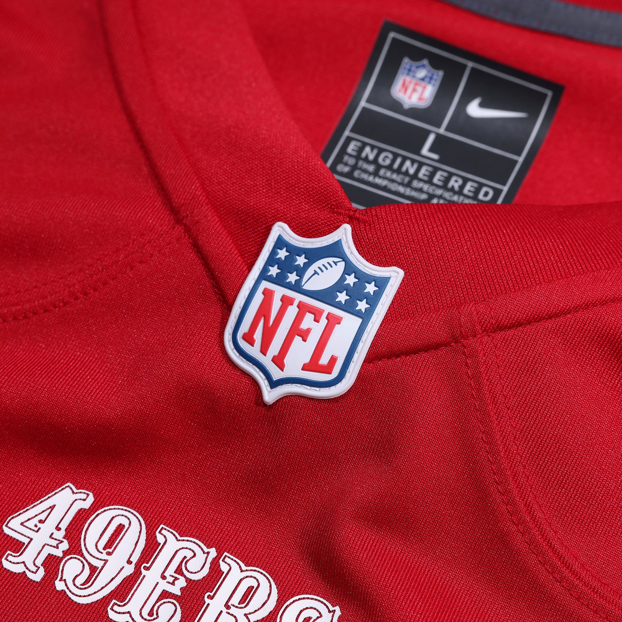 Number 1 Dad San Francisco 49ers Game Jersey - Scarlet - Image 5